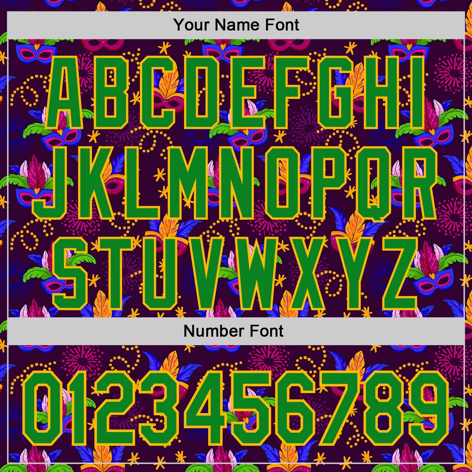 Custom Purple Grass Green-Gold 3D Pattern Design Mardi Gras Shrove Tuesday Authentic Baseball Jersey view 5