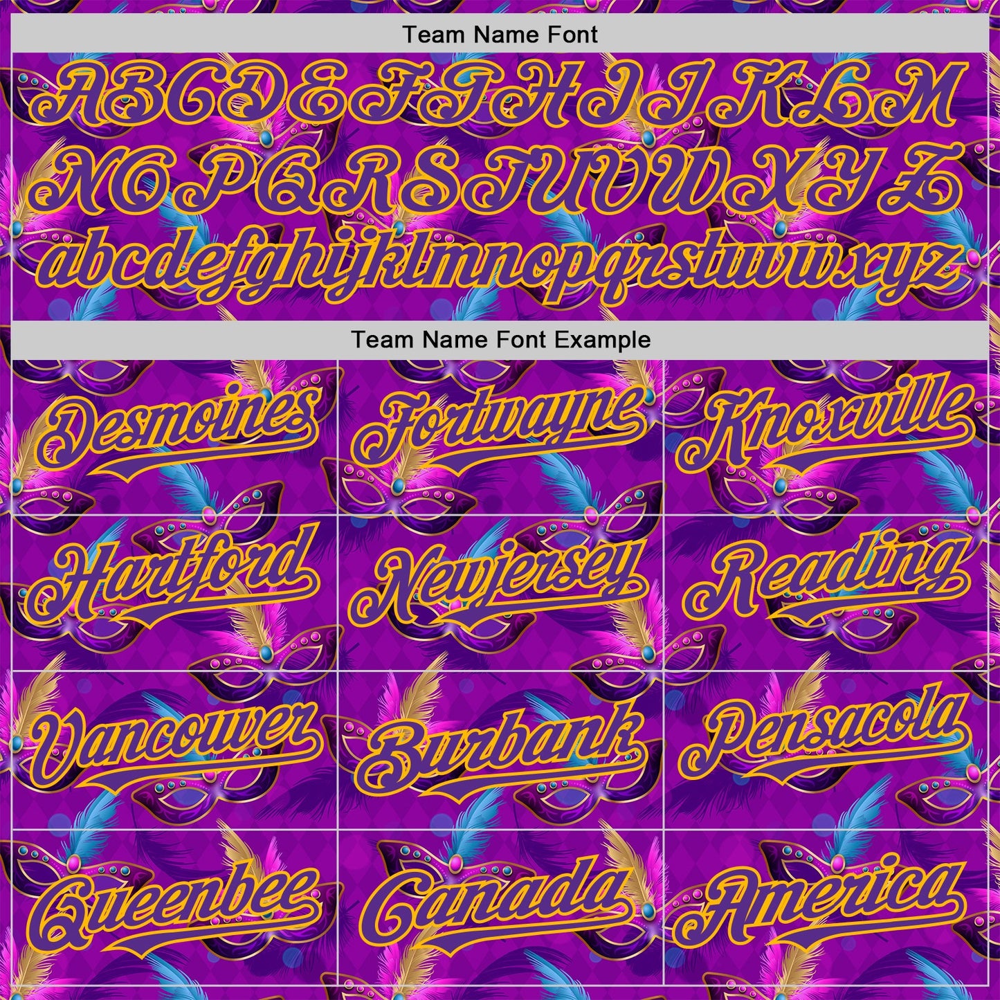 Custom Purple Gold 3D Pattern Design Mardi Gras Shrove Tuesday Authentic Baseball Jersey view 4