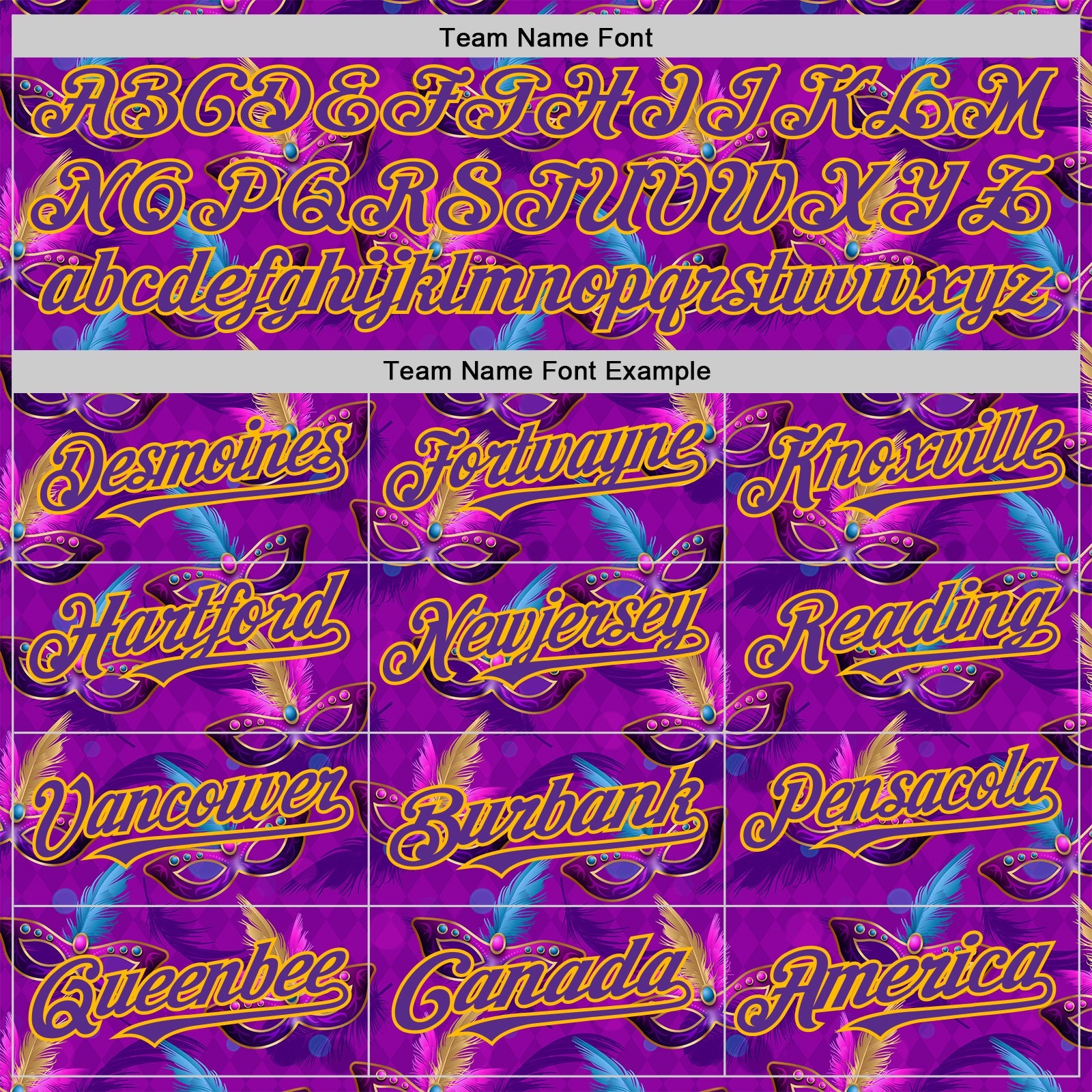 Custom Purple Gold 3D Pattern Design Mardi Gras Shrove Tuesday Authentic Baseball Jersey view 4
