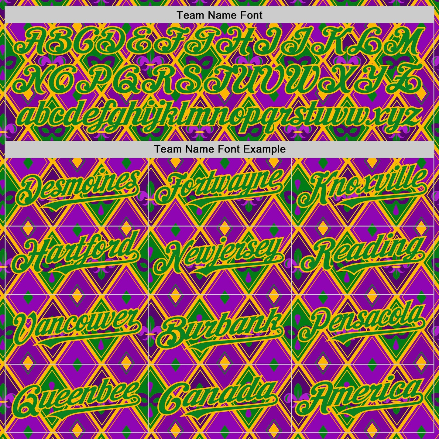 Custom Purple Grass Green-Gold 3D Pattern Design Mardi Gras Shrove Tuesday Authentic Baseball Jersey view 4
