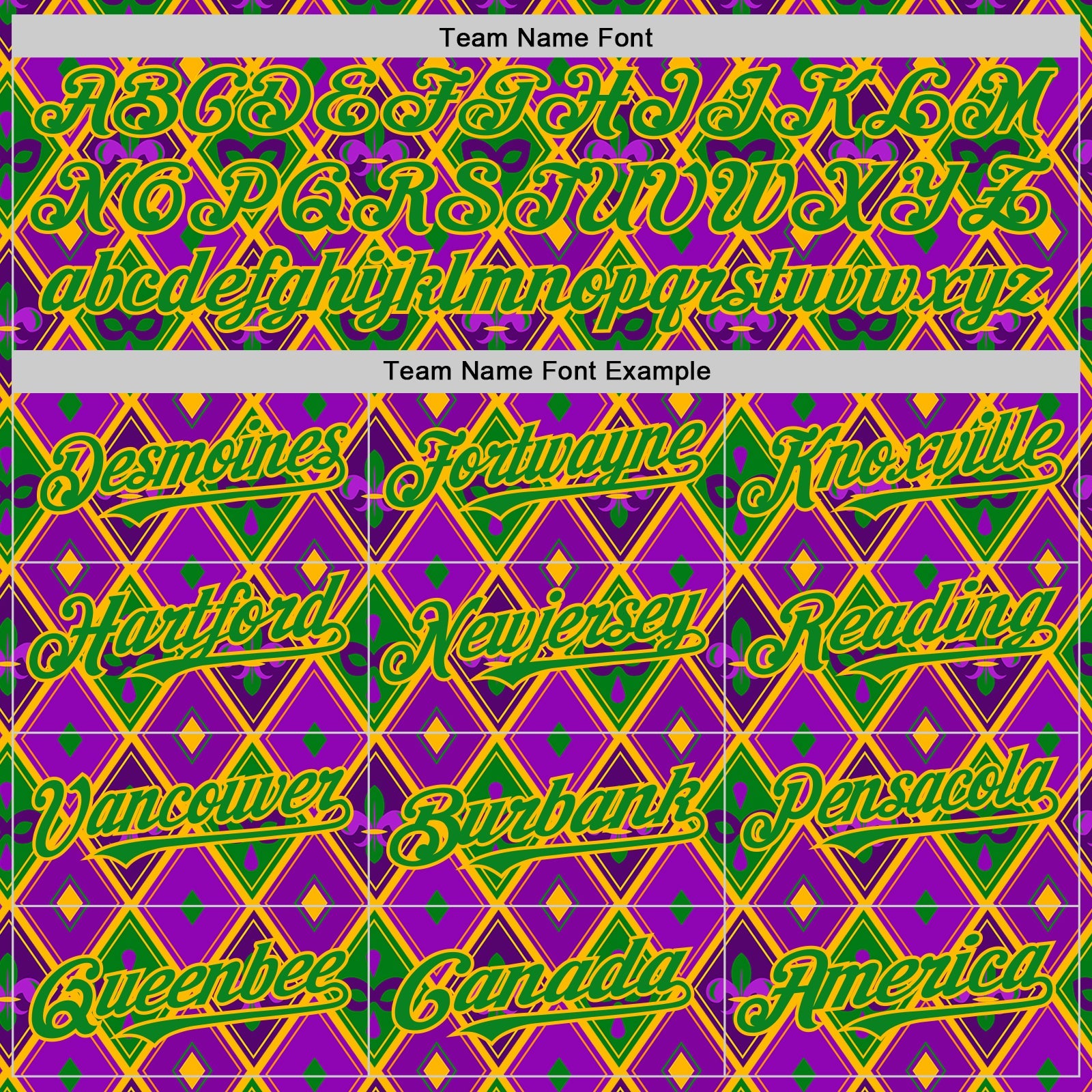 Custom Purple Grass Green-Gold 3D Pattern Design Mardi Gras Shrove Tuesday Authentic Baseball Jersey view 4