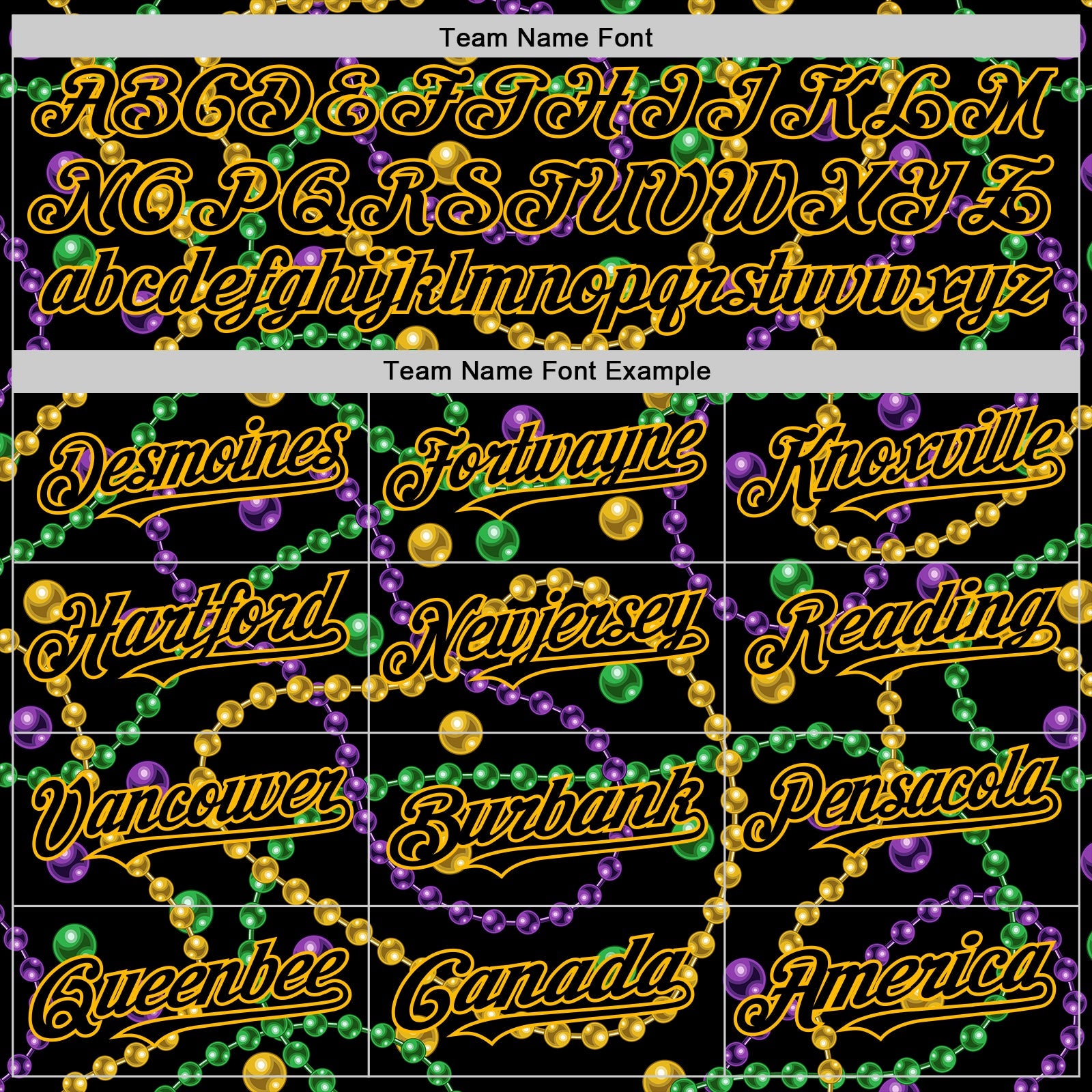 Custom Black Gold 3D Pattern Design Mardi Gras Shrove Tuesday Authentic Baseball Jersey view 4
