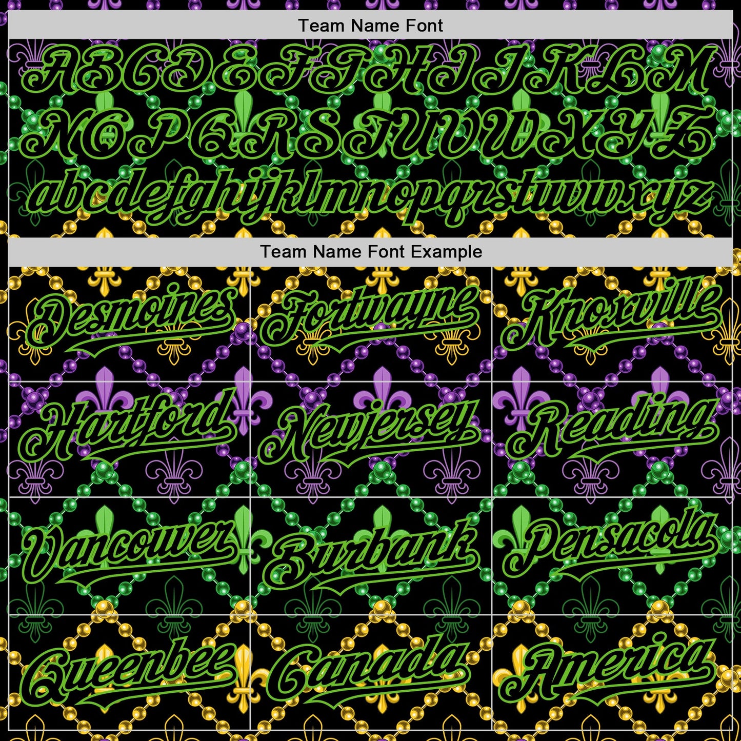 Custom Black Aurora Green 3D Pattern Design Mardi Gras Shrove Tuesday Authentic Baseball Jersey view 4