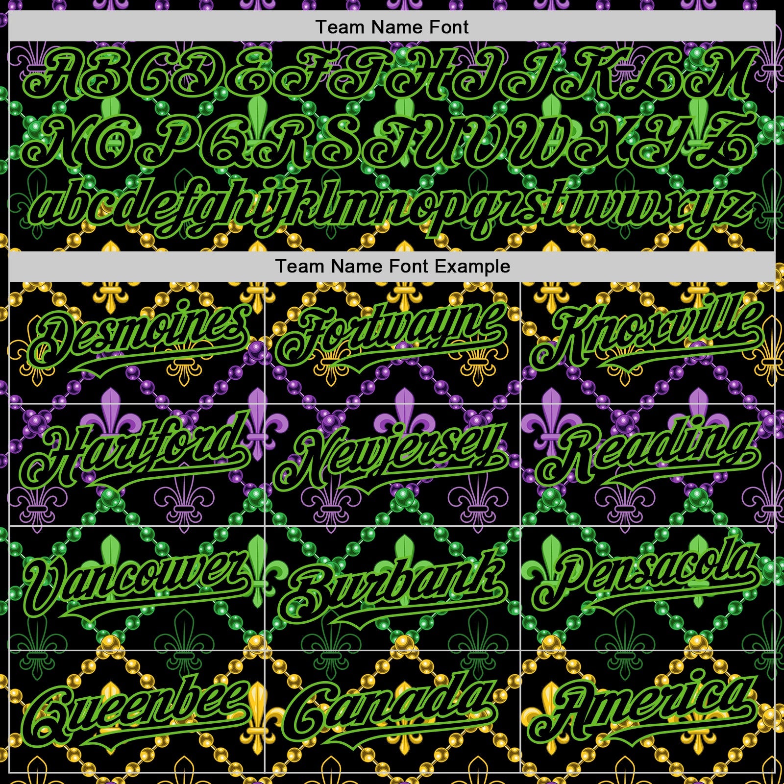 Custom Black Aurora Green 3D Pattern Design Mardi Gras Shrove Tuesday Authentic Baseball Jersey view 4