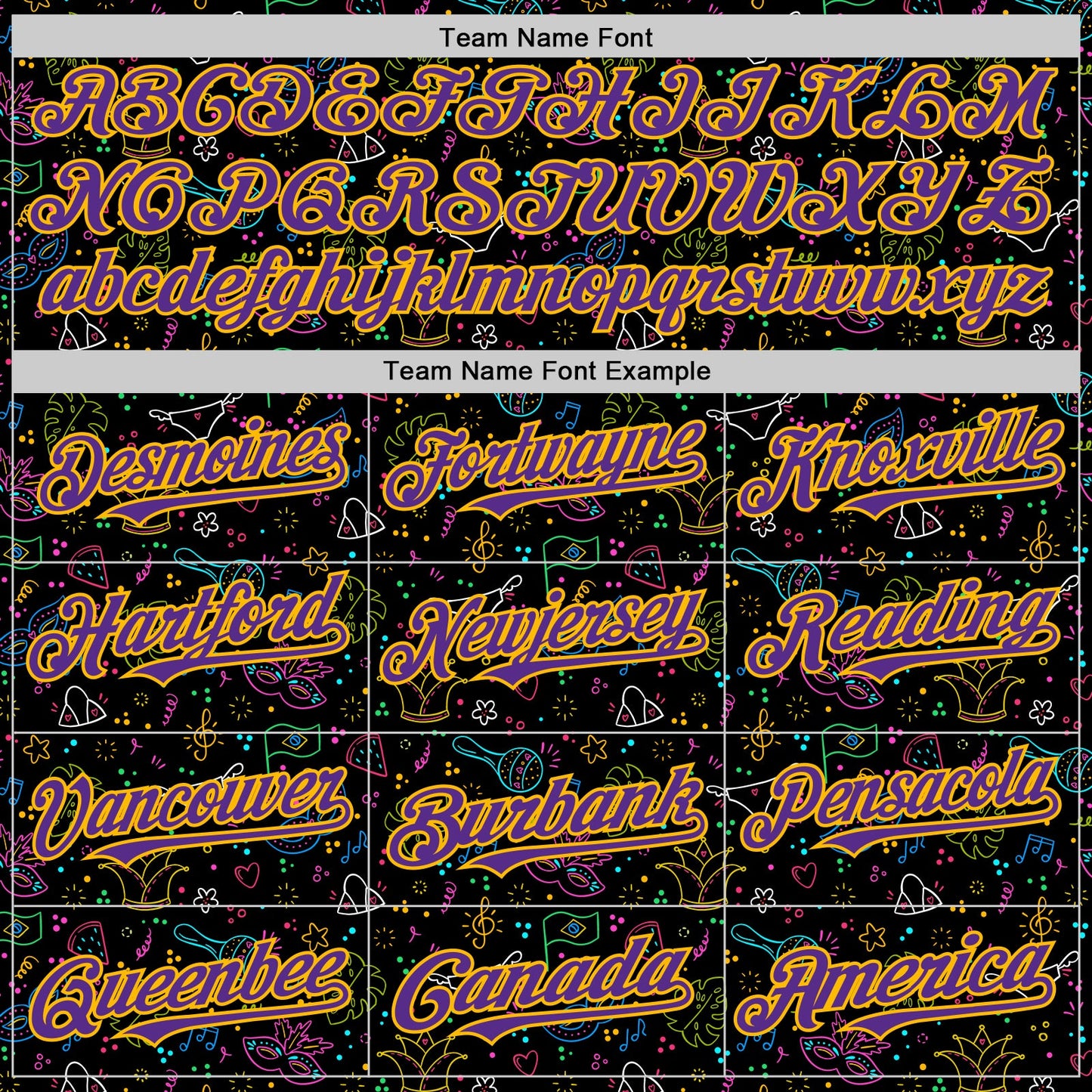 Custom Black Purple-Gold 3D Pattern Design Mardi Gras Shrove Tuesday Authentic Baseball Jersey view 4