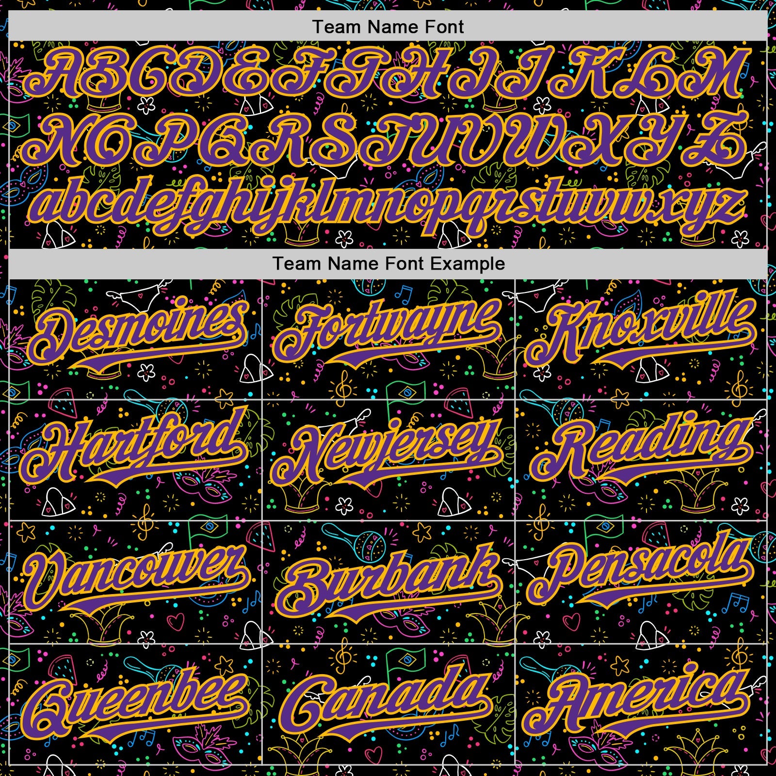 Custom Black Purple-Gold 3D Pattern Design Mardi Gras Shrove Tuesday Authentic Baseball Jersey view 4