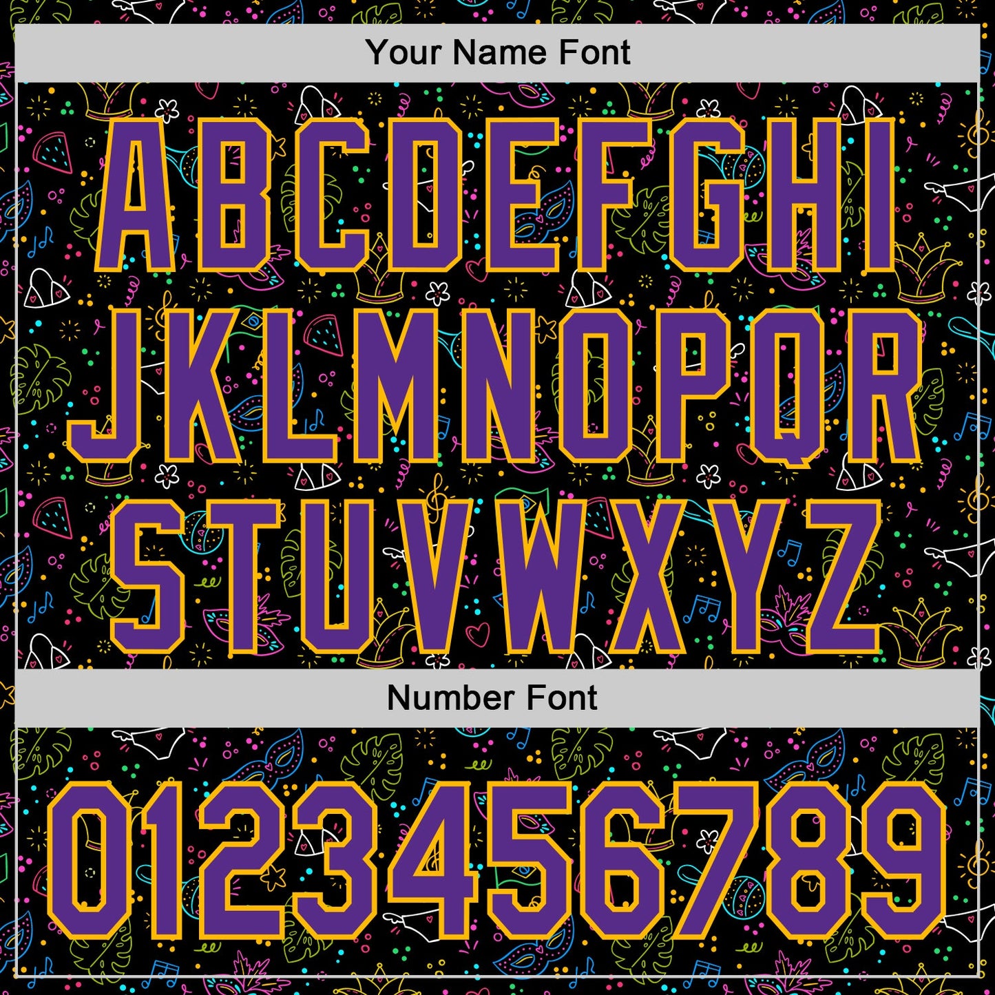 Custom Black Purple-Gold 3D Pattern Design Mardi Gras Shrove Tuesday Authentic Baseball Jersey view 5