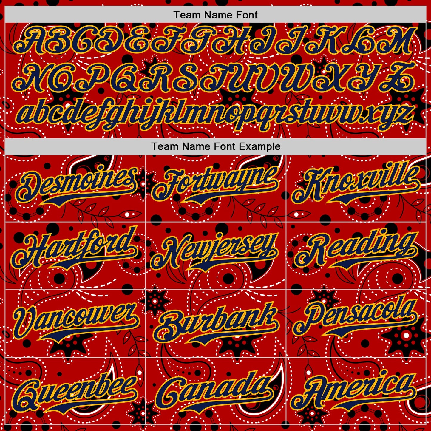 Custom Red Navy-Gold 3D Pattern Design Burner Costumes Paisley Bandana Authentic Baseball Jersey view 4