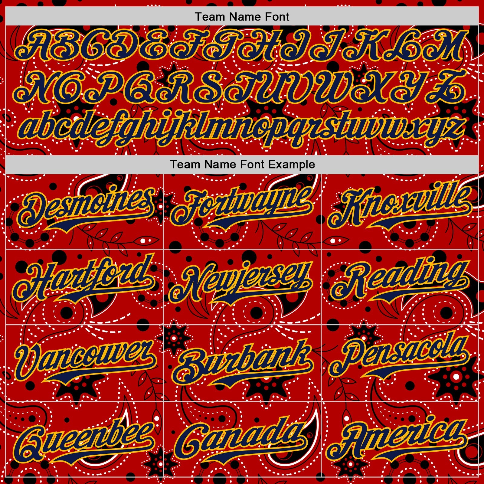 Custom Red Navy-Gold 3D Pattern Design Burner Costumes Paisley Bandana Authentic Baseball Jersey view 4
