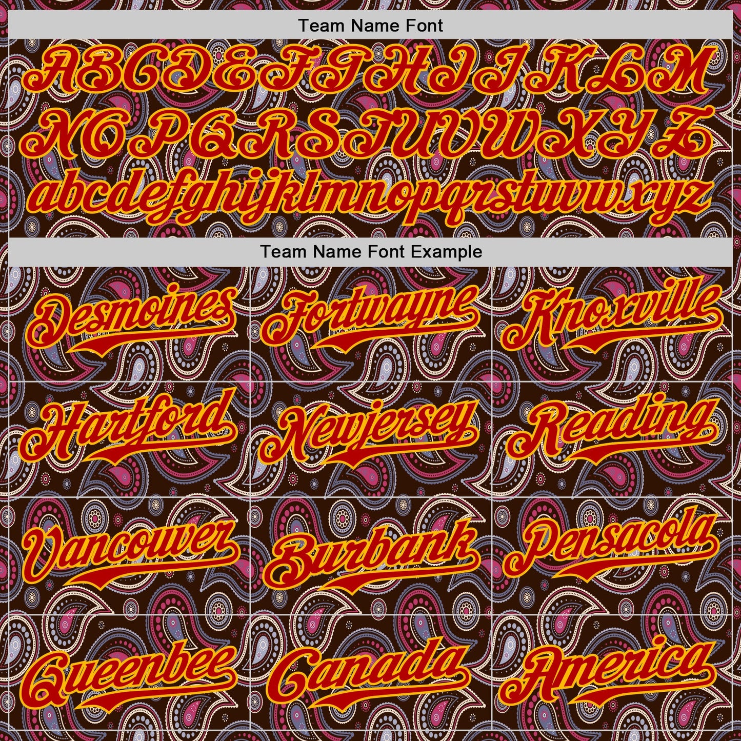 Custom Brown Red-Gold 3D Pattern Design Burner Costumes Paisley Bandana Authentic Baseball Jersey view 4