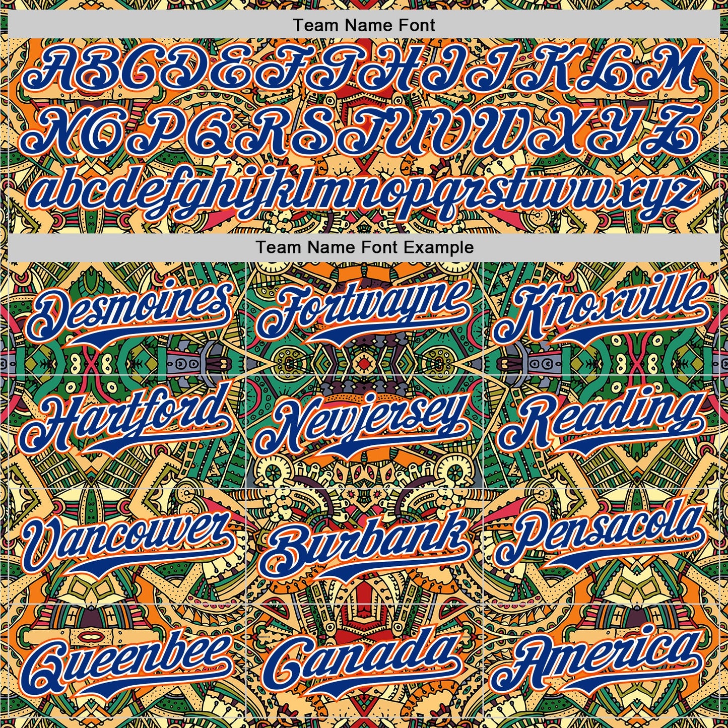 Custom Green Royal White-Orange 3D Pattern Design Burner Costumes Exotic Authentic Baseball Jersey view 4