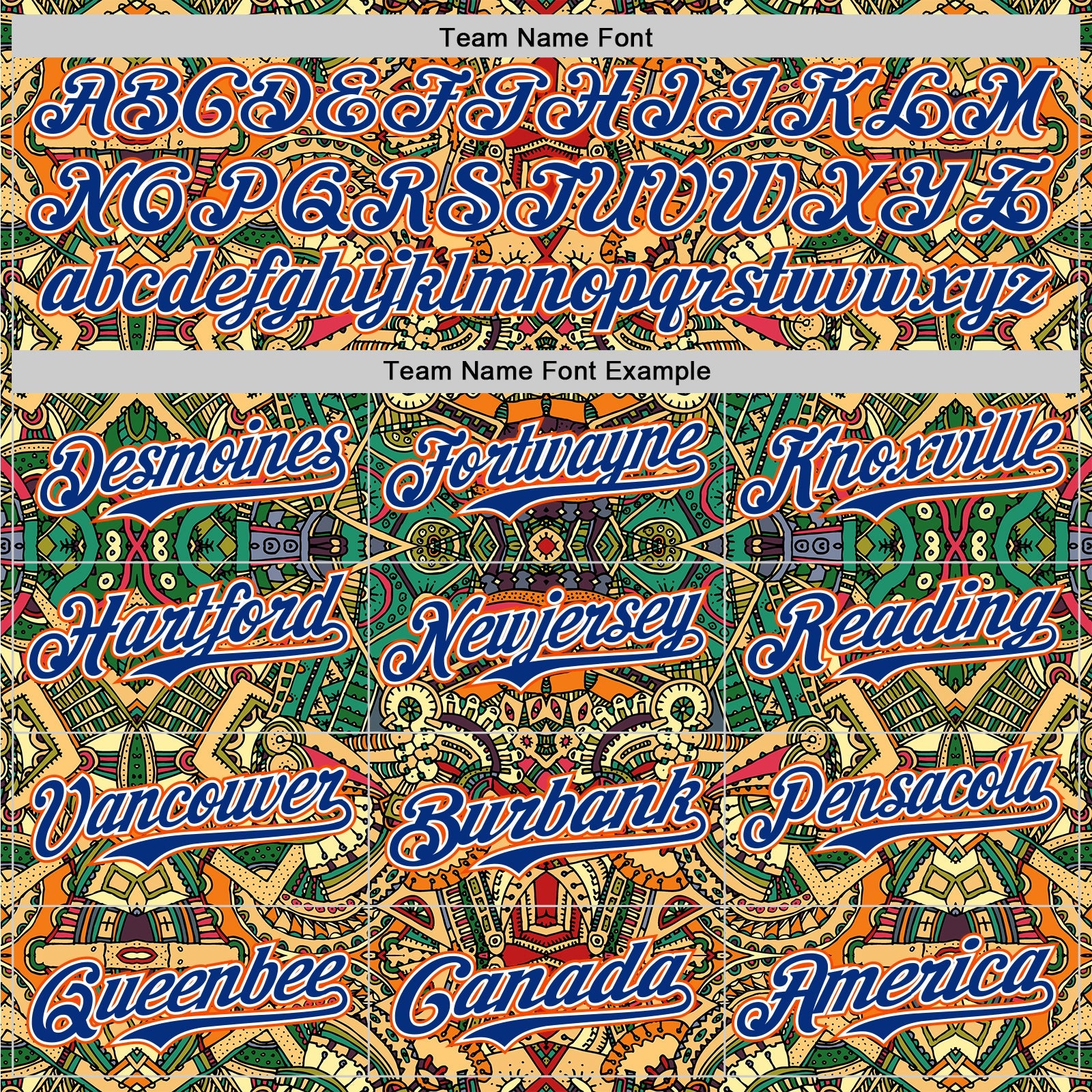 Custom Green Royal White-Orange 3D Pattern Design Burner Costumes Exotic Authentic Baseball Jersey view 4