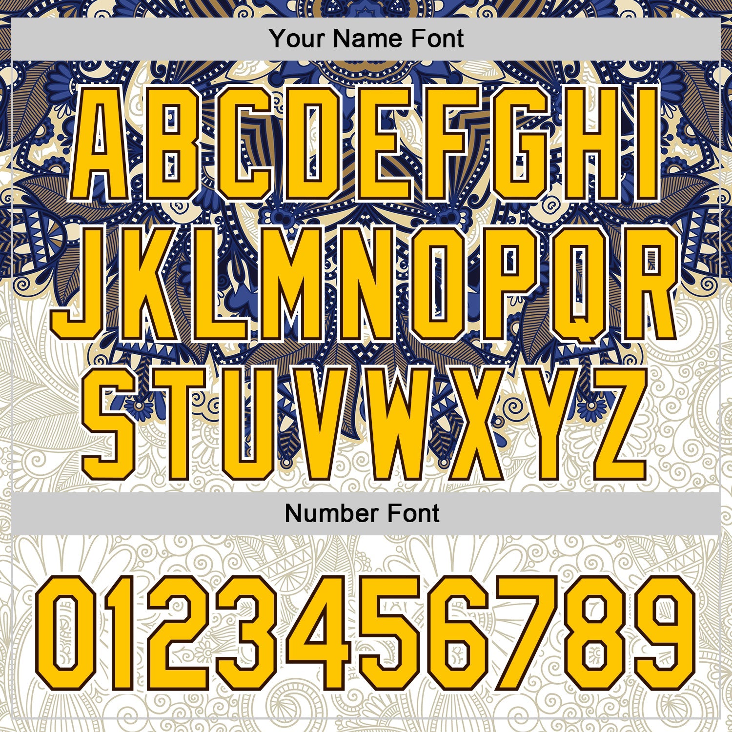 Custom White Yellow-Brown 3D Pattern Design Burner Costumes Paisley Authentic Baseball Jersey view 5