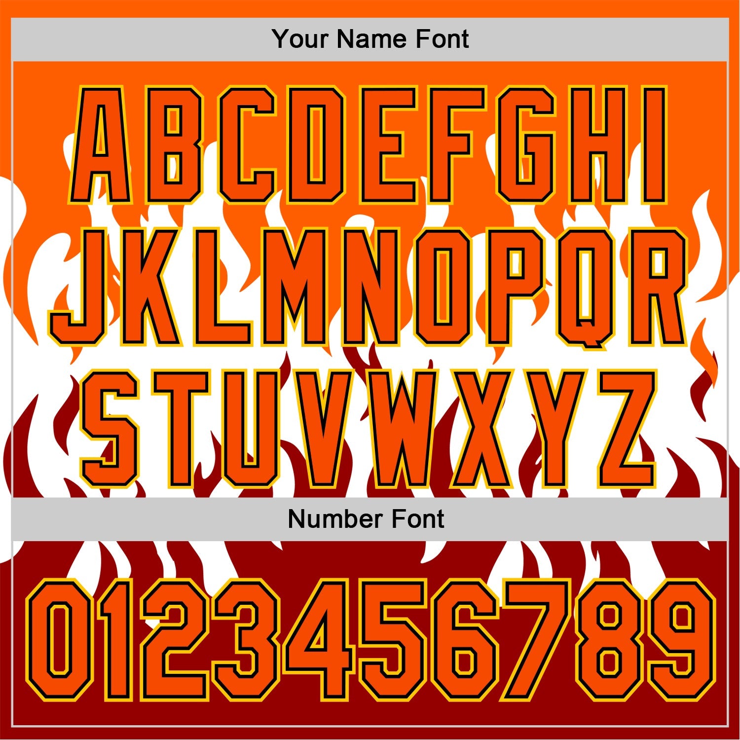 Custom White Orange Red Black-Yellow 3D Pattern Design Rave Party Flame Authentic Baseball Jersey view 5