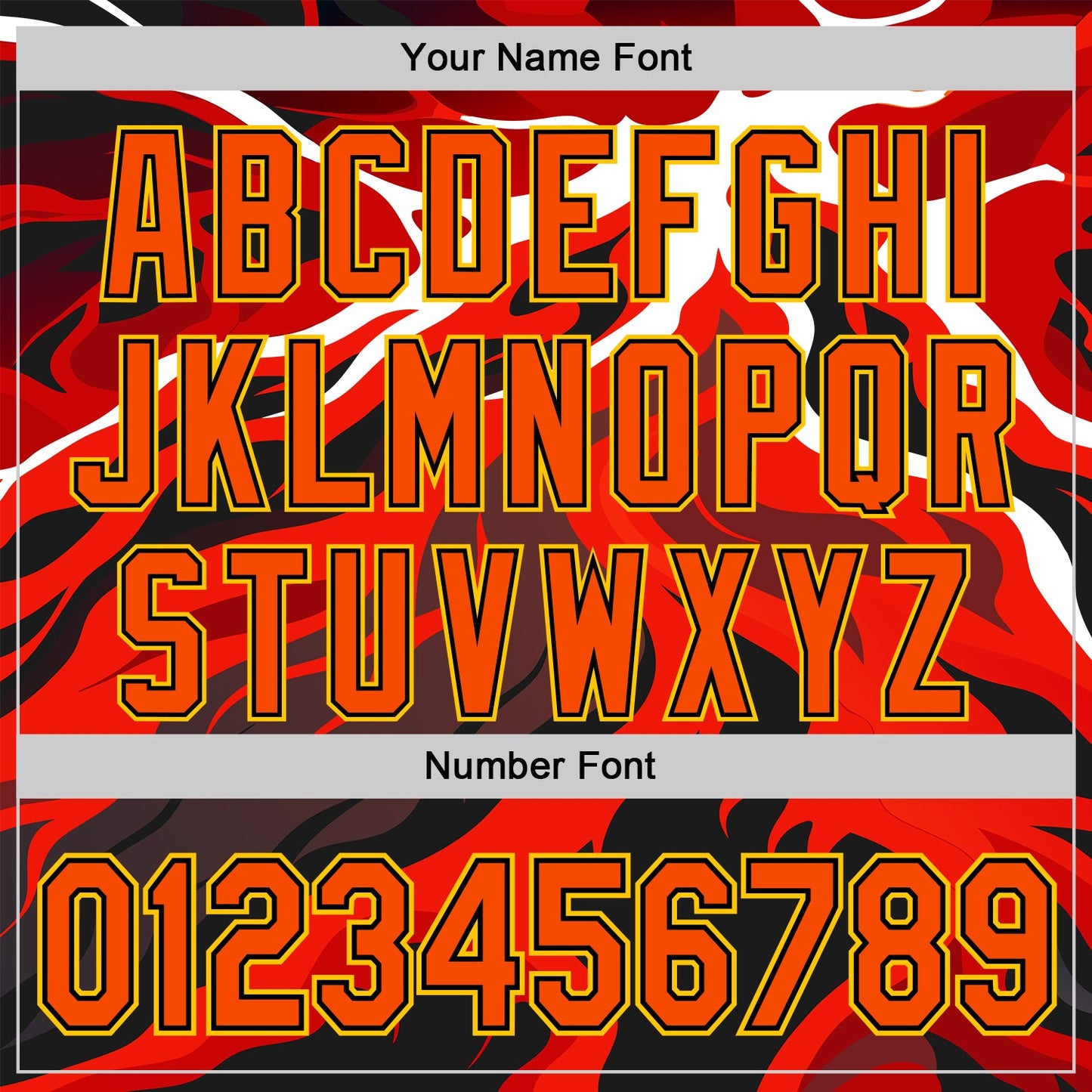 Custom White Orange Black-Yellow 3D Pattern Design Rave Party Flame Lava Authentic Baseball Jersey view 5