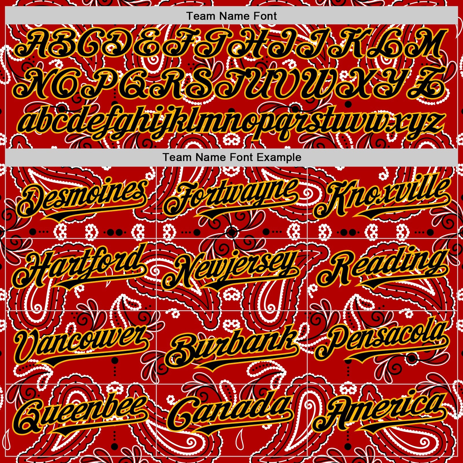 Custom Red Black-Gold 3D Pattern Design Rave Party Paisley Bandana Authentic Baseball Jersey view 4