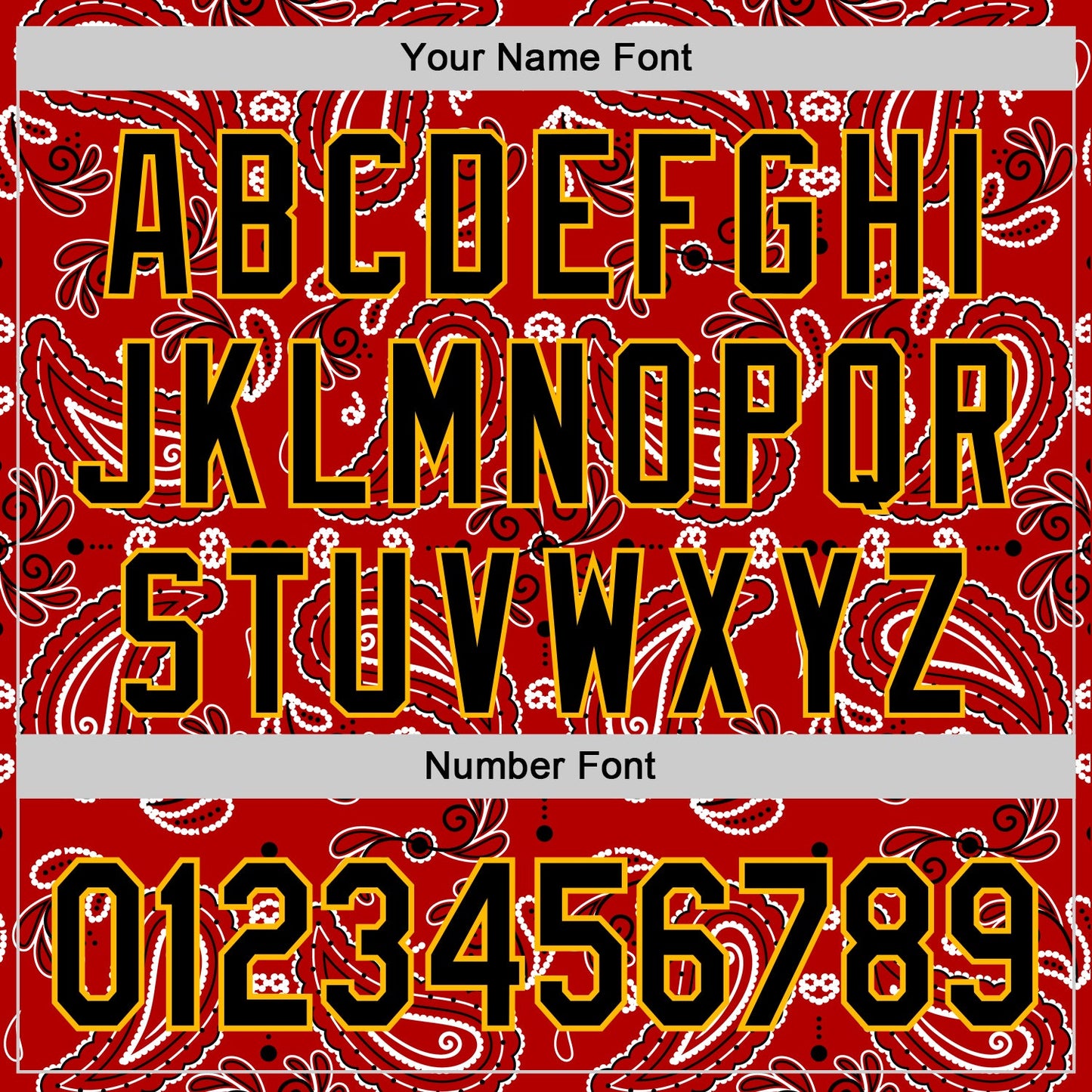Custom Red Black-Gold 3D Pattern Design Rave Party Paisley Bandana Authentic Baseball Jersey view 5