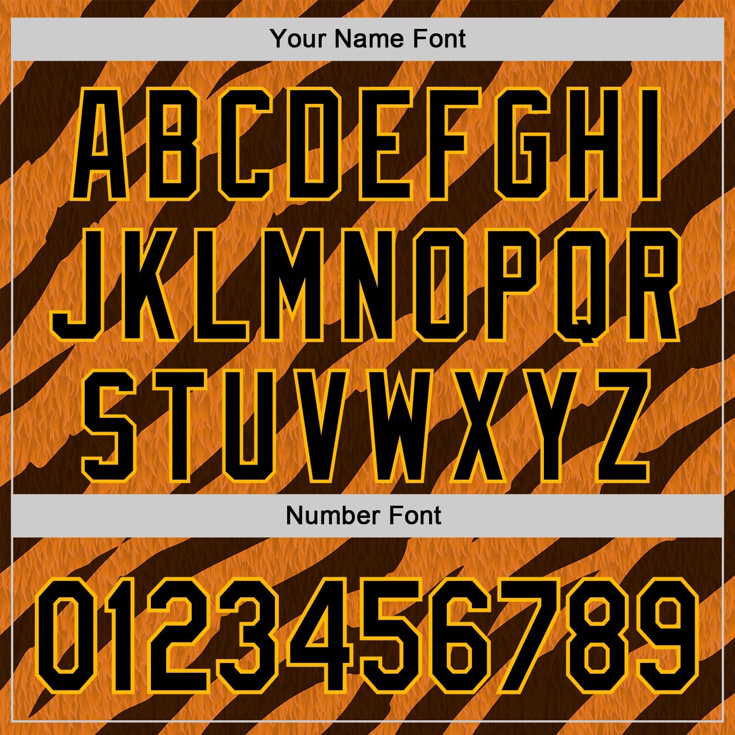 Custom Orange Black-Gold 3D Pattern Design Rave Party Tiger Print Authentic Baseball Jersey view 5