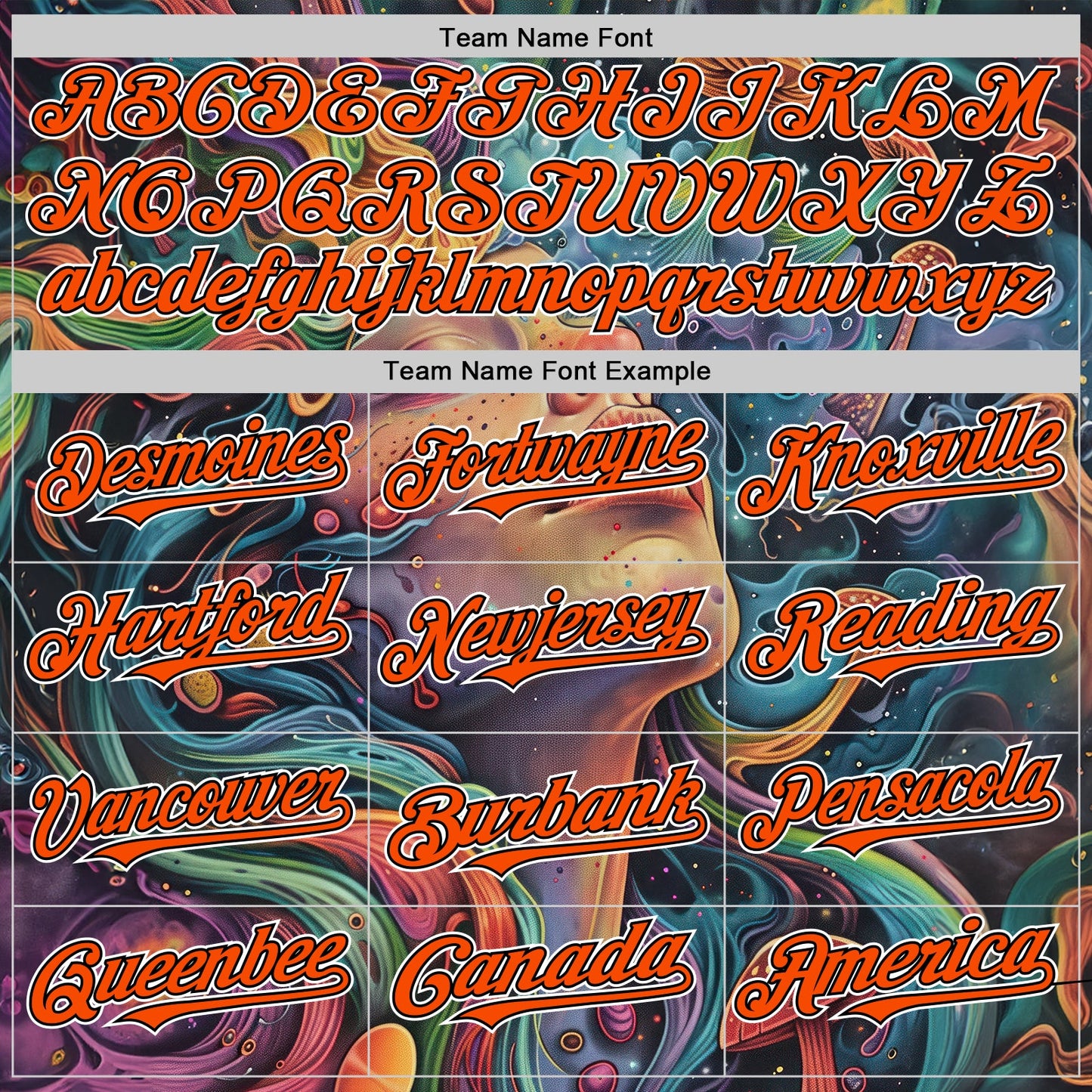 Custom Green Orange Black-White 3D Pattern Design Rave Party Trippy Magic Mushroom Authentic Baseball Jersey view 4