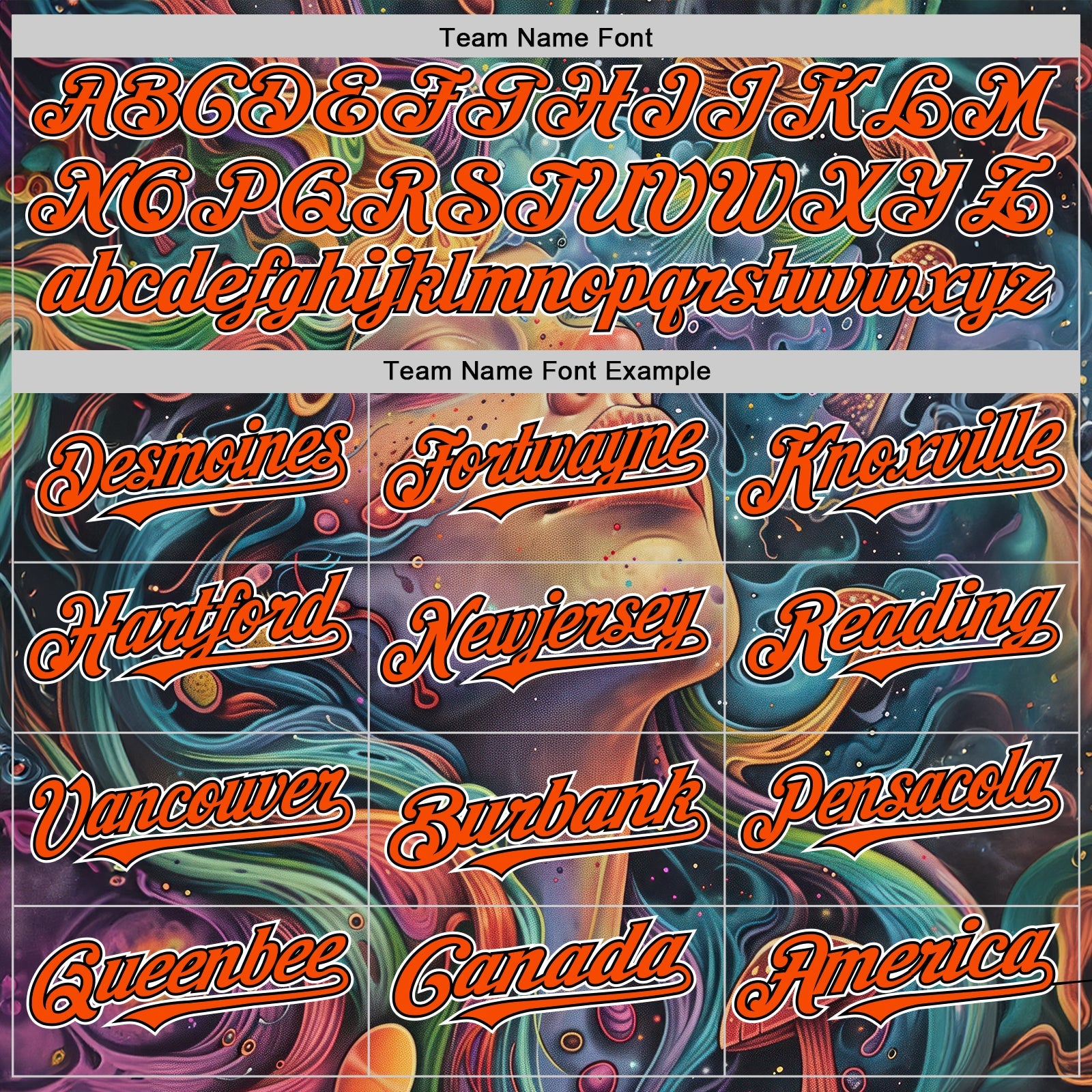 Custom Green Orange Black-White 3D Pattern Design Rave Party Trippy Magic Mushroom Authentic Baseball Jersey view 4