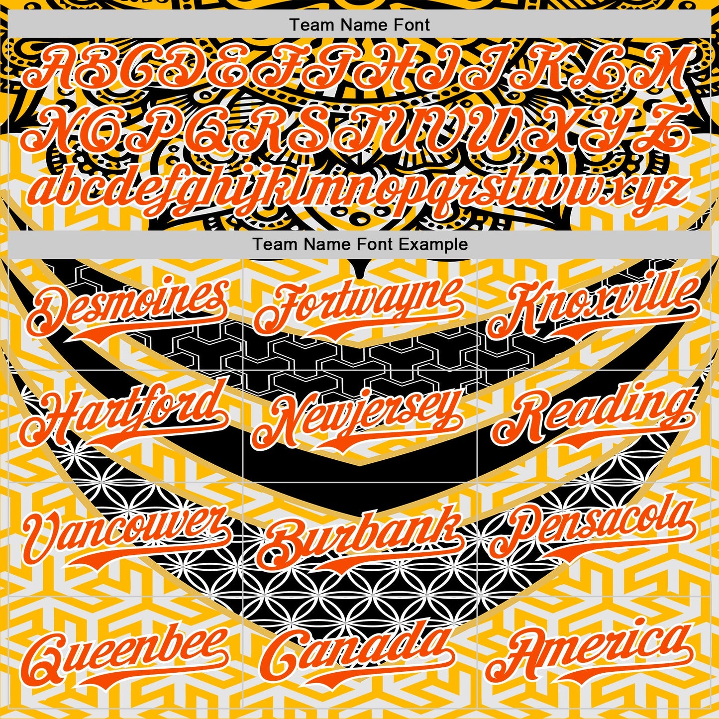 Custom Yellow Orange Black-White 3D Pattern Design Burner Costumes Tribal Authentic Baseball Jersey view 4