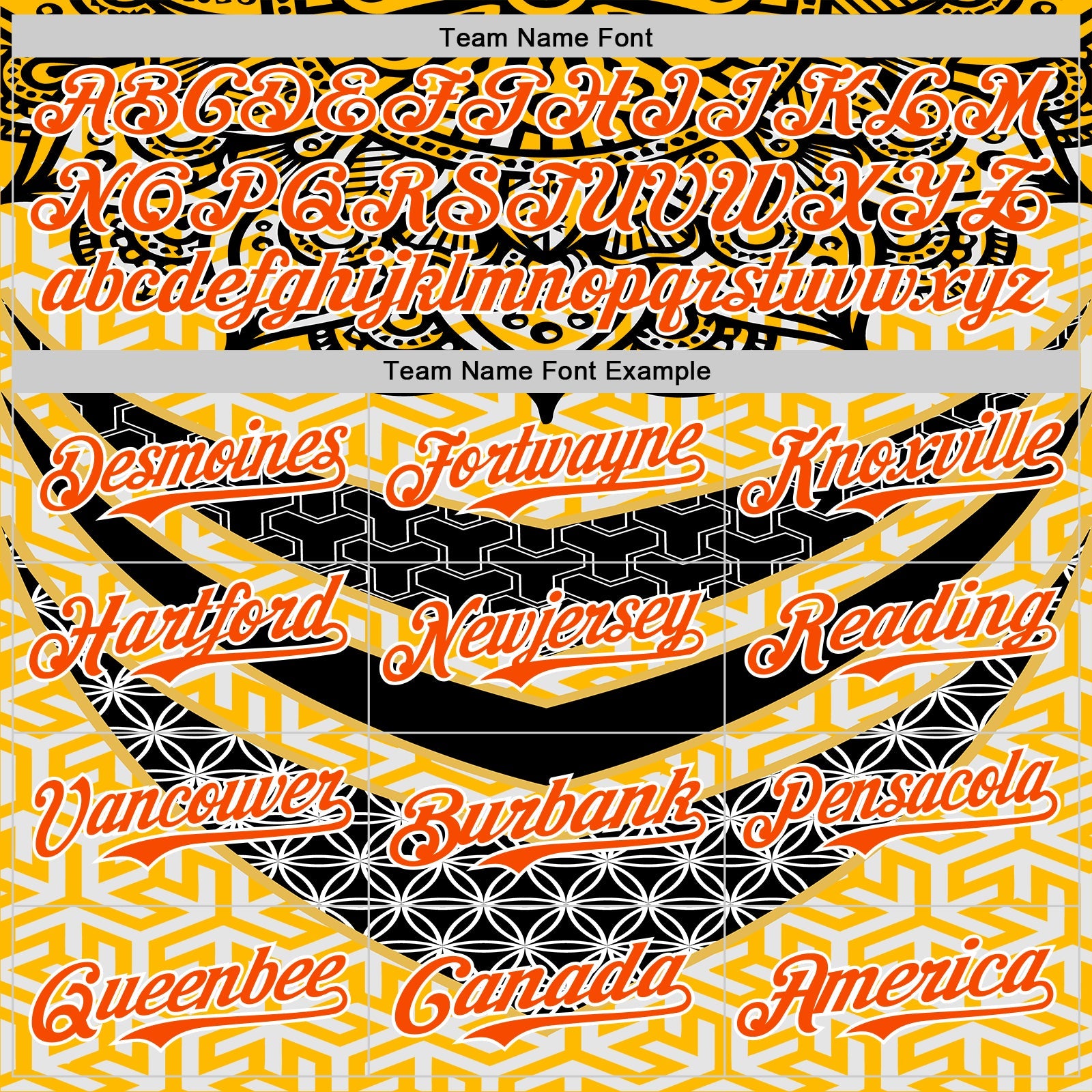 Custom Yellow Orange Black-White 3D Pattern Design Burner Costumes Tribal Authentic Baseball Jersey view 4