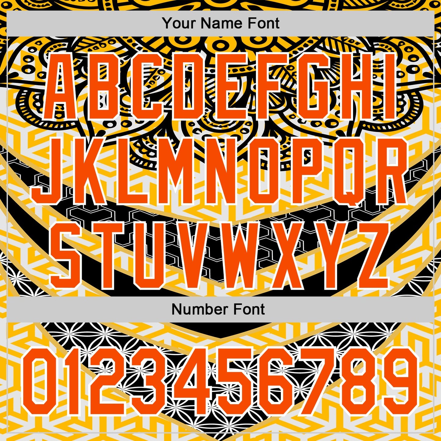 Custom Yellow Orange Black-White 3D Pattern Design Burner Costumes Tribal Authentic Baseball Jersey view 5