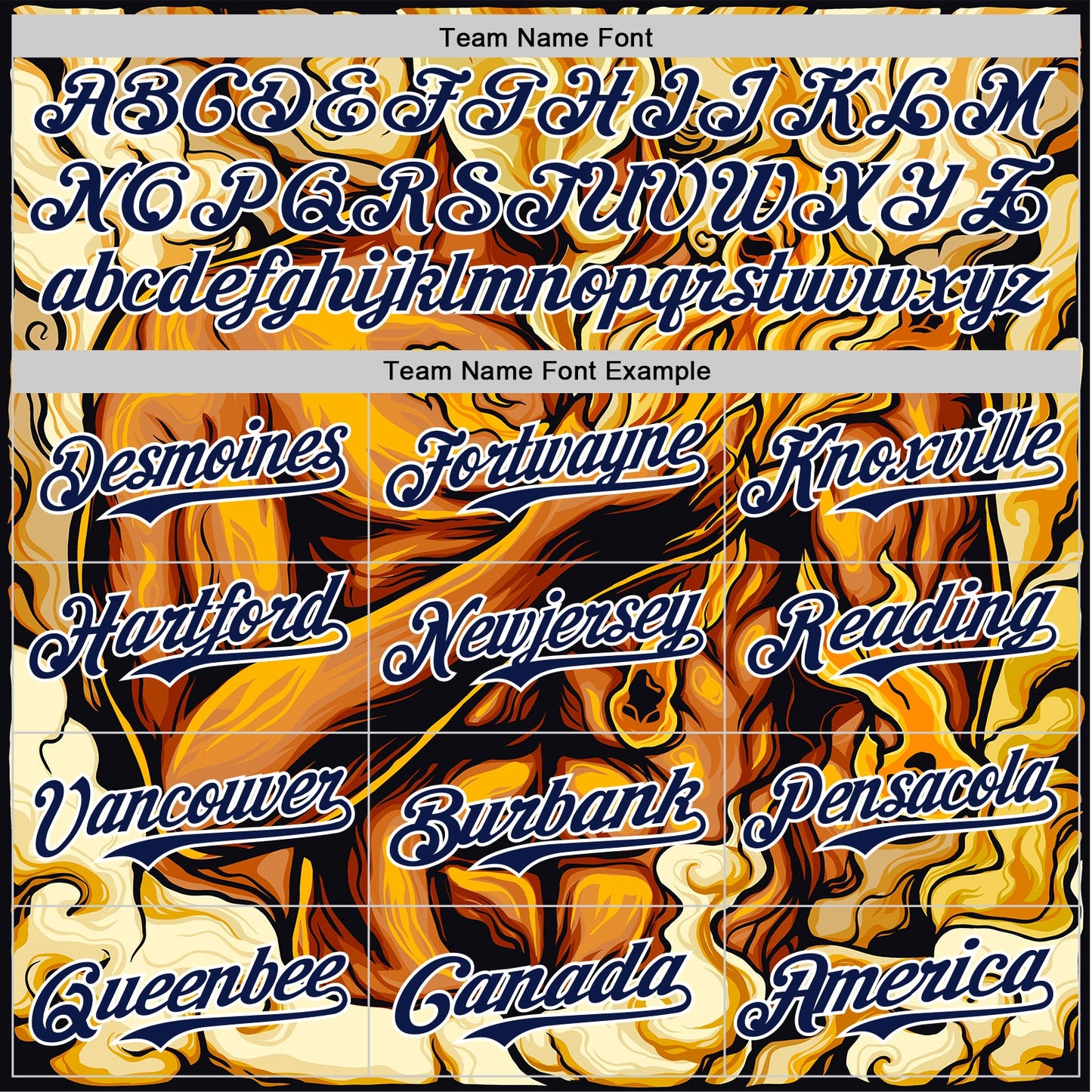 Custom Gold Navy-White 3D Pattern Design Burner Costumes Flame Authentic Baseball Jersey view 4