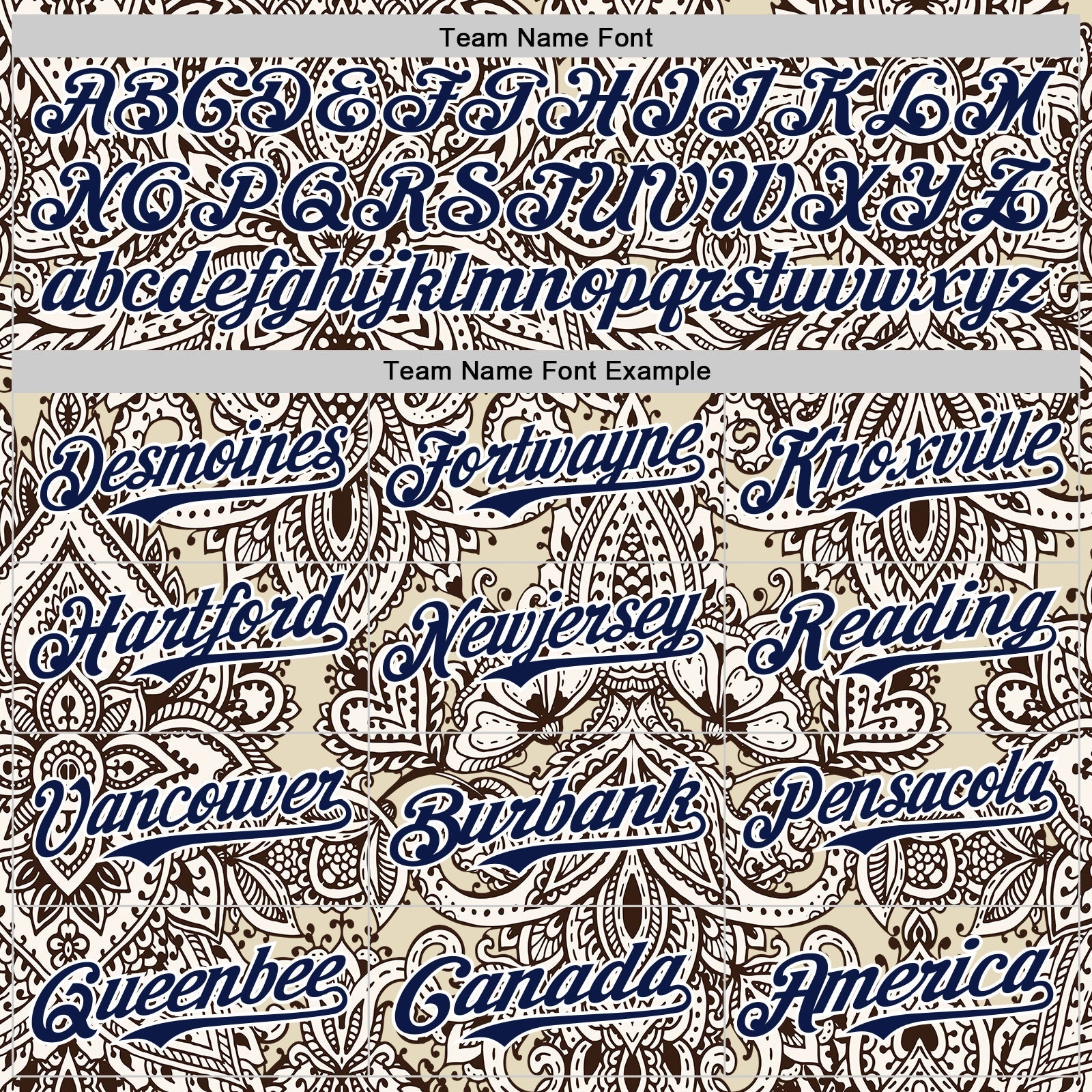 Custom Cream Navy-White 3D Pattern Design Burner Costumes Paisley Bandana Authentic Baseball Jersey view 4