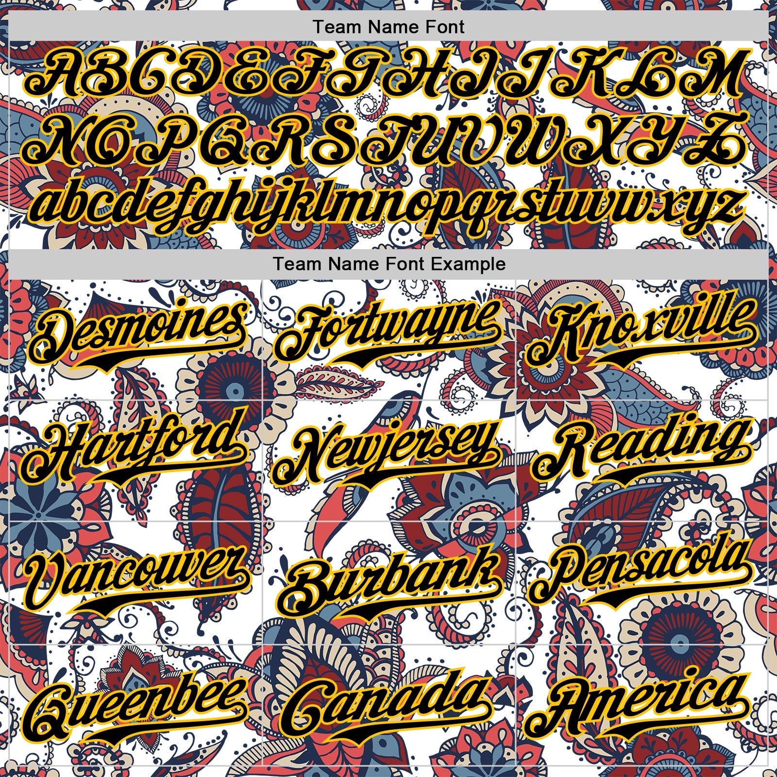 Custom White Black-Yellow 3D Pattern Design Burner Costumes Paisley Bandana Authentic Baseball Jersey view 4