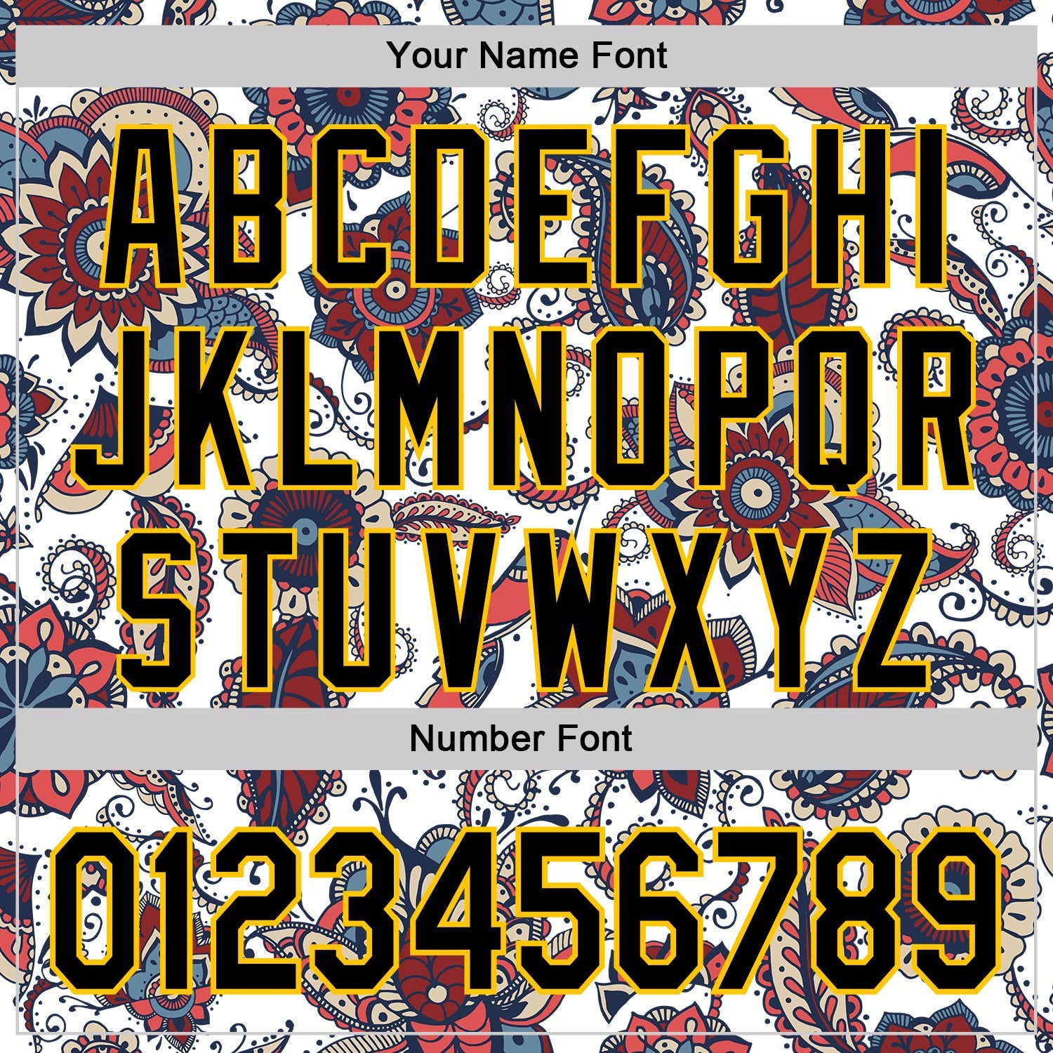 Custom White Black-Yellow 3D Pattern Design Burner Costumes Paisley Bandana Authentic Baseball Jersey view 5