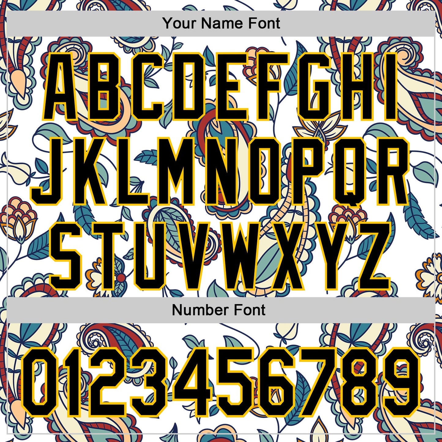 Custom White Black-Yellow 3D Pattern Design Burner Costumes Paisley Bandana Authentic Baseball Jersey view 5