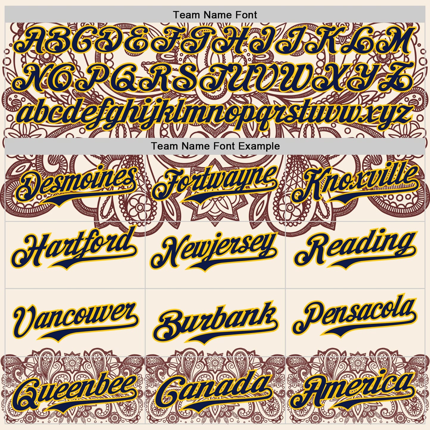 Custom Cream Navy Red-Yellow 3D Pattern Design Burner Costumes Paisley Bandana Authentic Baseball Jersey view 4