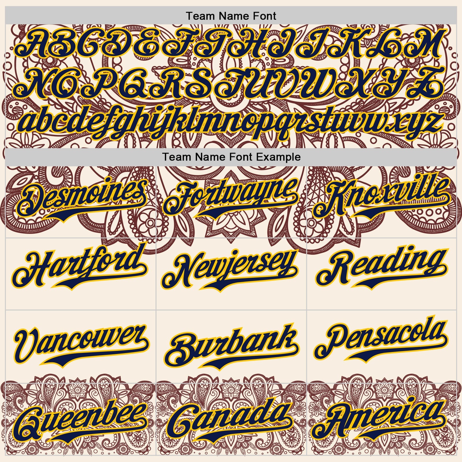 Custom Cream Navy Red-Yellow 3D Pattern Design Burner Costumes Paisley Bandana Authentic Baseball Jersey view 4