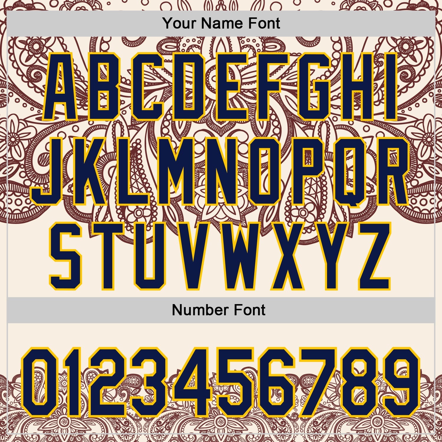 Custom Cream Navy Red-Yellow 3D Pattern Design Burner Costumes Paisley Bandana Authentic Baseball Jersey view 5