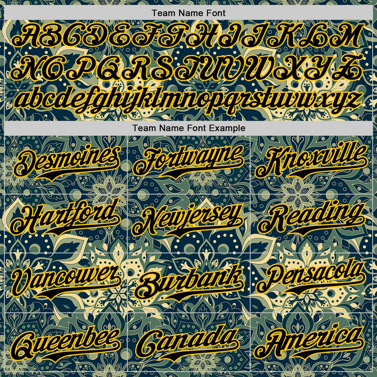 Custom Green Black-Yellow 3D Pattern Design Burner Costumes Paisley Bandana Authentic Baseball Jersey view 4