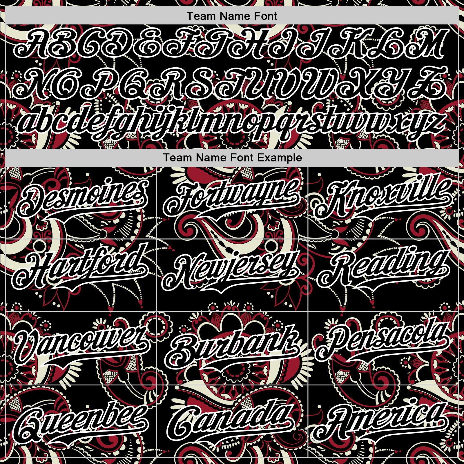 Custom Black White 3D Pattern Design Burner Costumes Paisley Bandana Authentic Baseball Jersey view 4