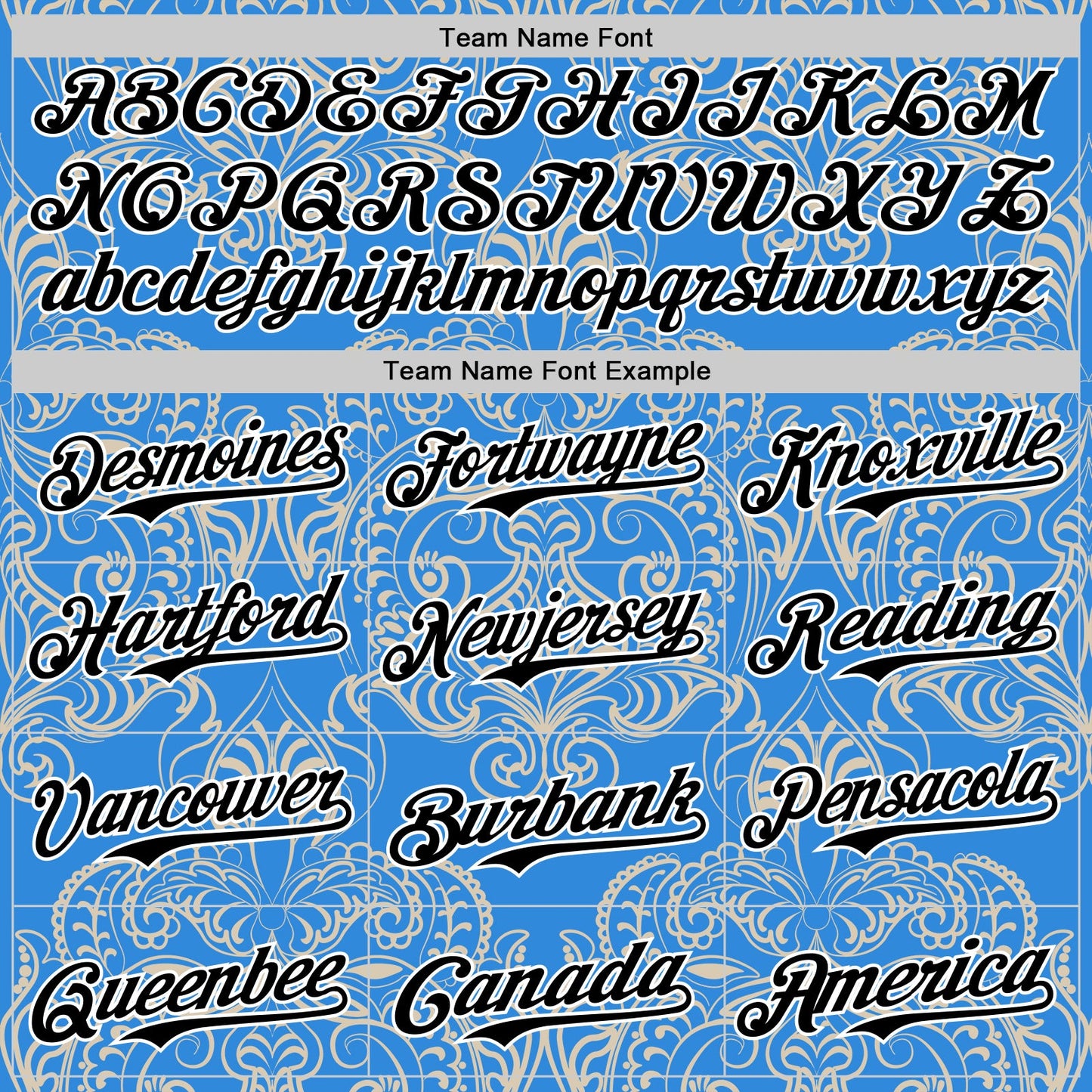 Custom Electric Blue Black-White 3D Pattern Design Burner Costumes Paisley Bandana Authentic Baseball Jersey view 4