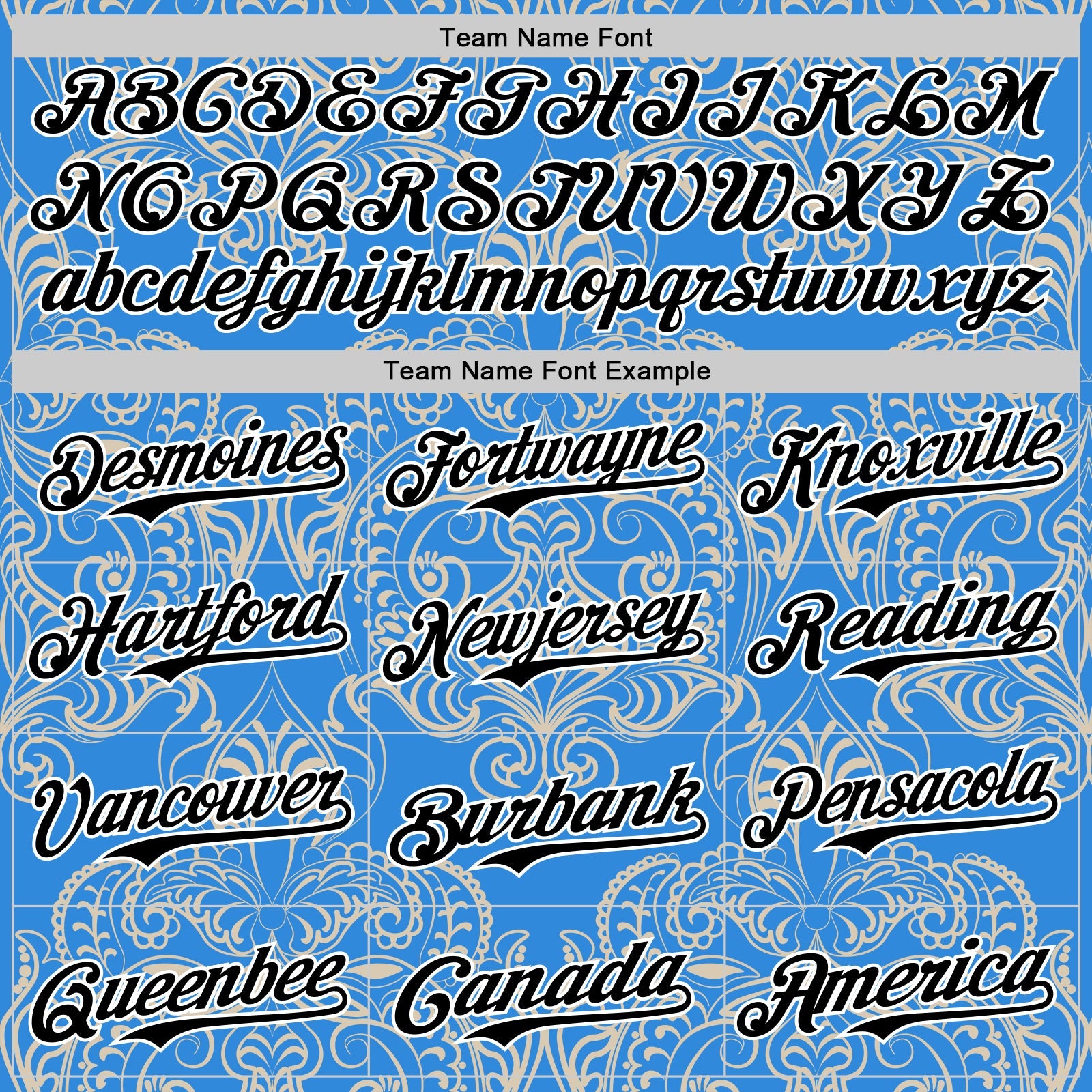 Custom Electric Blue Black-White 3D Pattern Design Burner Costumes Paisley Bandana Authentic Baseball Jersey view 4