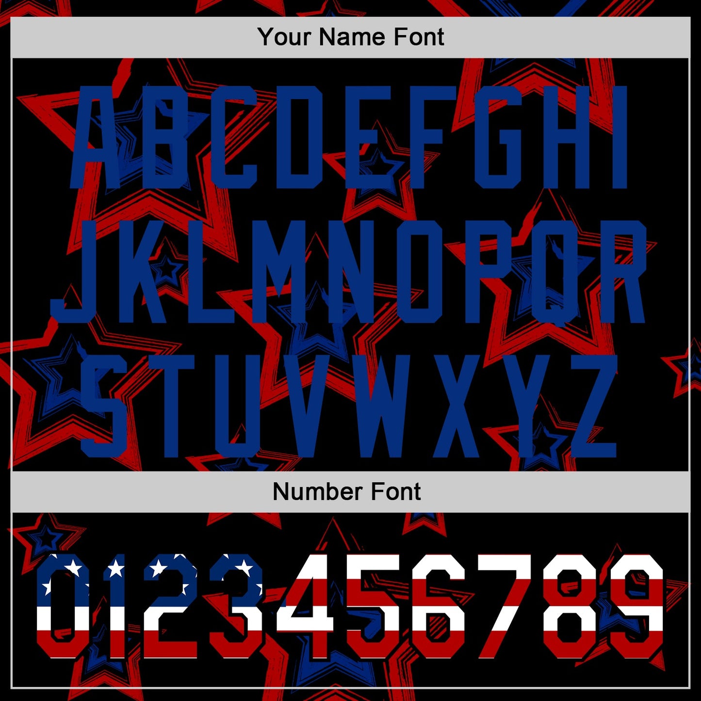 Custom Red USA Flag Black-Royal 3D America-Inspired Authentic Baseball Jersey view 5