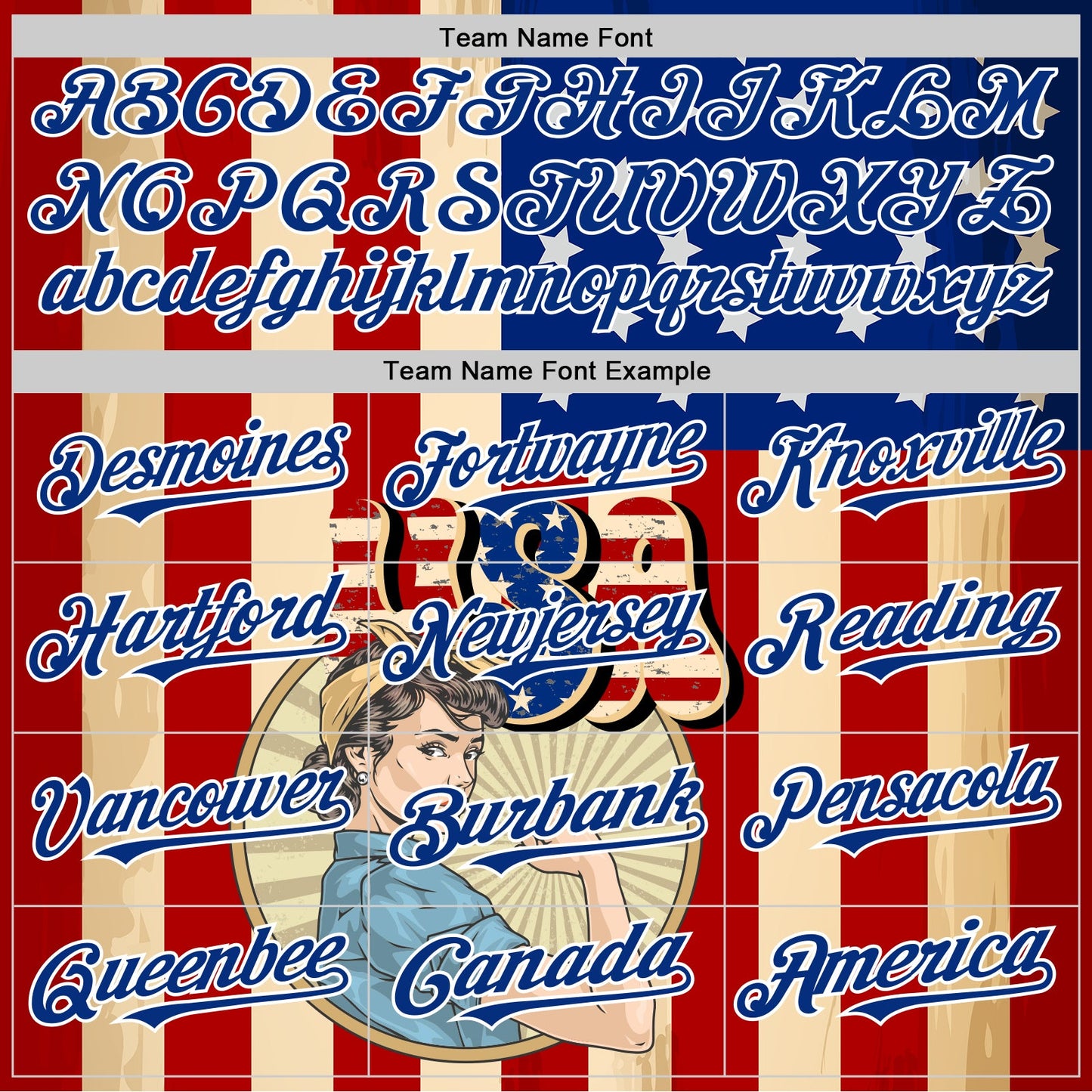 Custom Cream Red Royal-White 3D Retro American Flag Authentic Baseball Jersey view 4