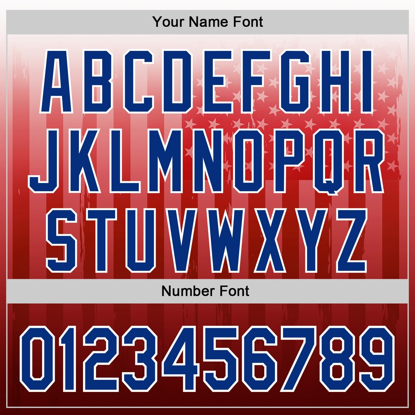 Custom White Royal-Red 3D American Flag Authentic Baseball Jersey view 5