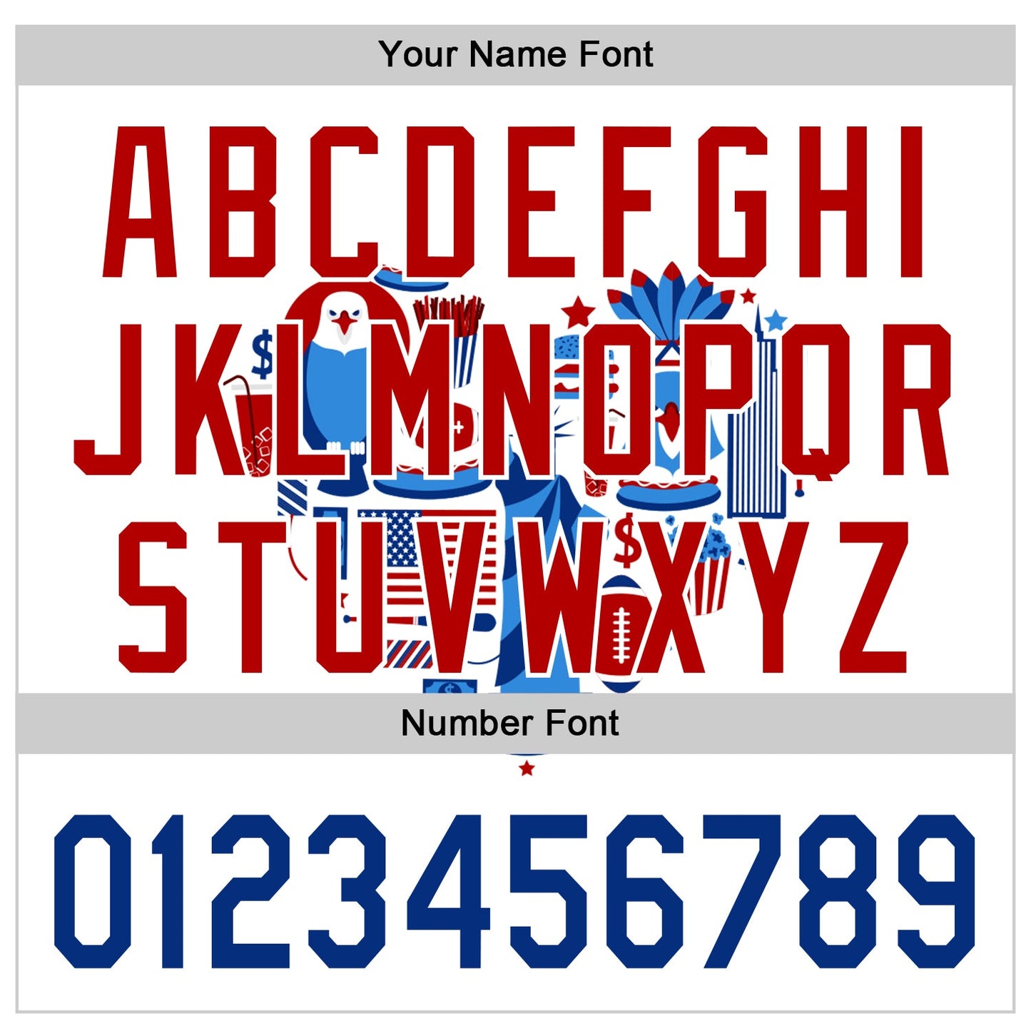 Custom White Blue Pinstripe Royal-Red 3D American Flag National Symbols Authentic Baseball Jersey view 5