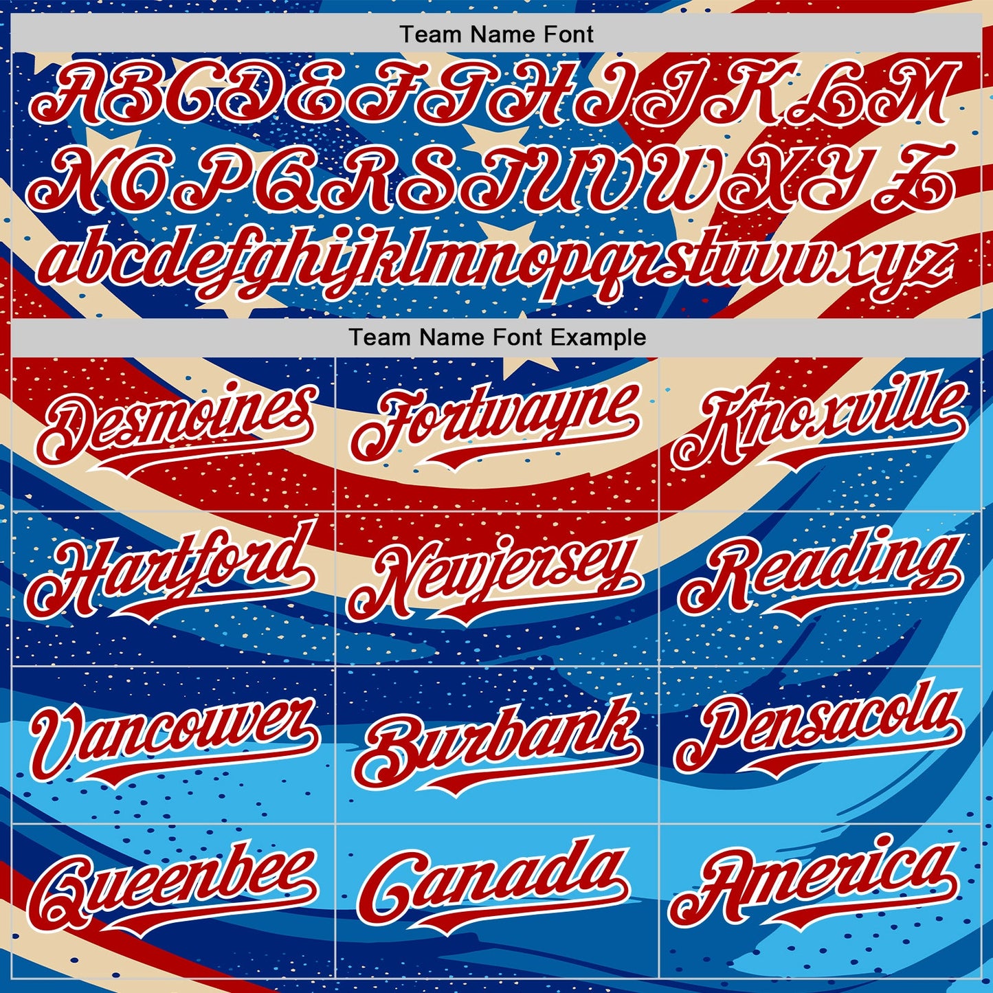 Custom Blue Royal Red-White 3D Retro American Flag Authentic Baseball Jersey view 4