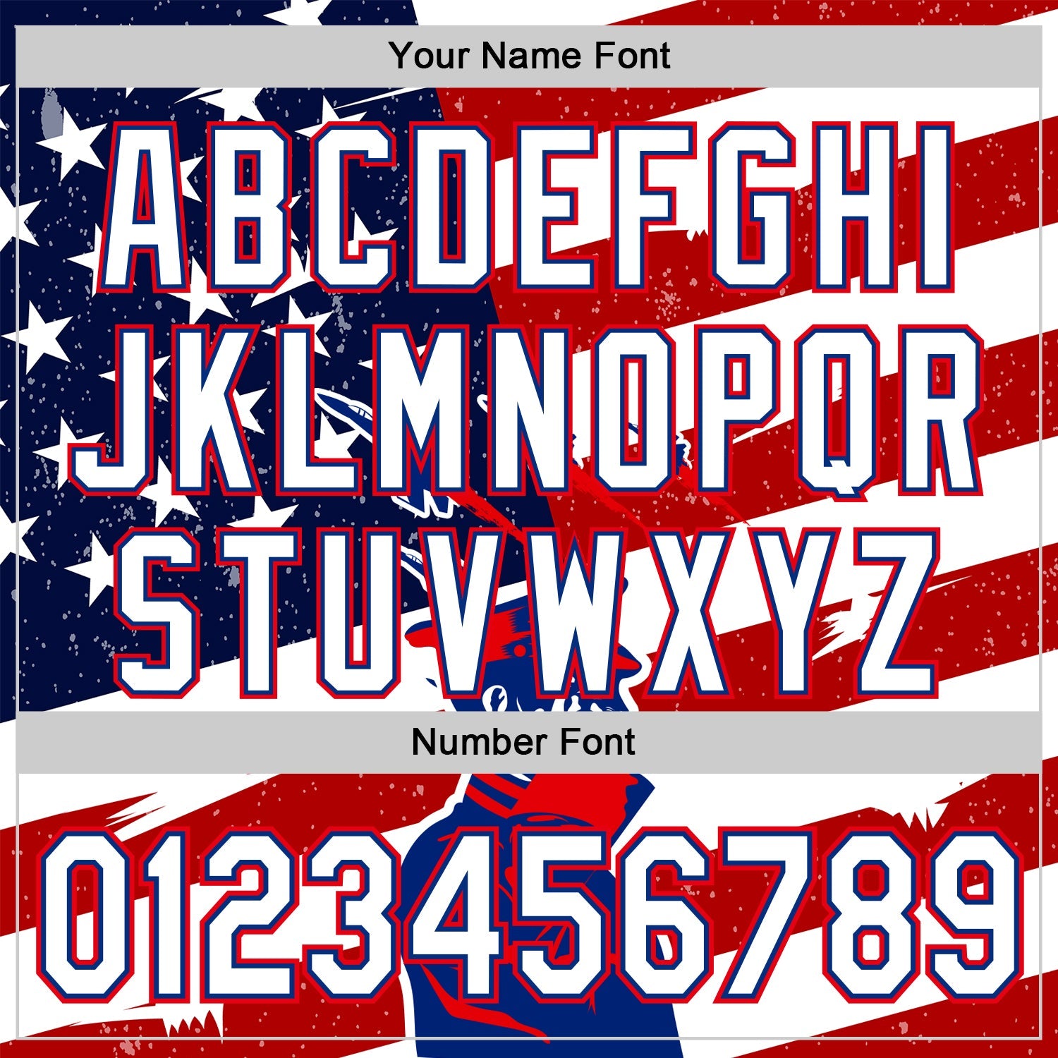 Custom White Royal-Fire Red 3D Retro American Flag Salute Authentic Baseball Jersey view 5