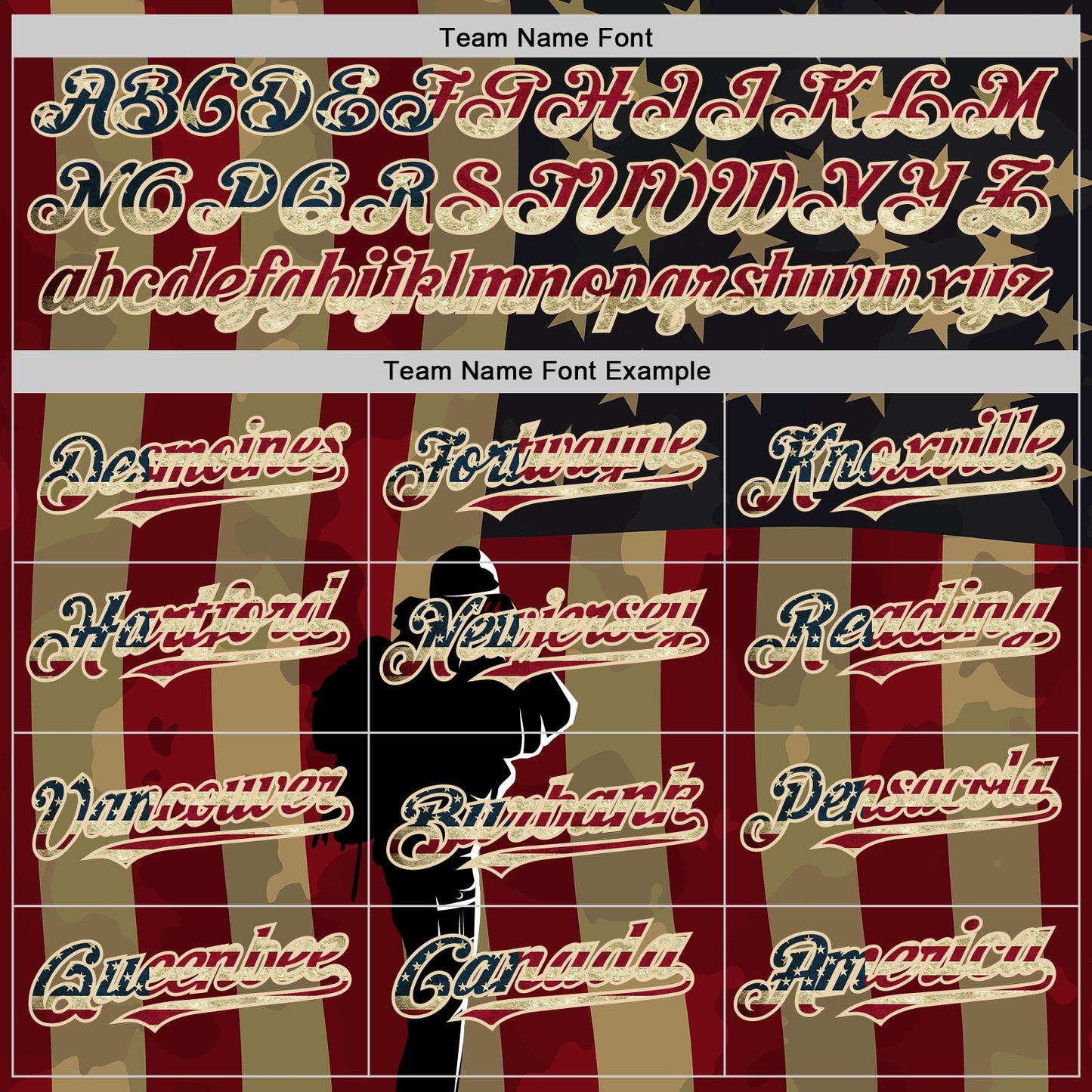 Custom Camo Vintage USA Flag-City Cream 3D American Flag Military Army Authentic Salute To Service Baseball Jersey view 4