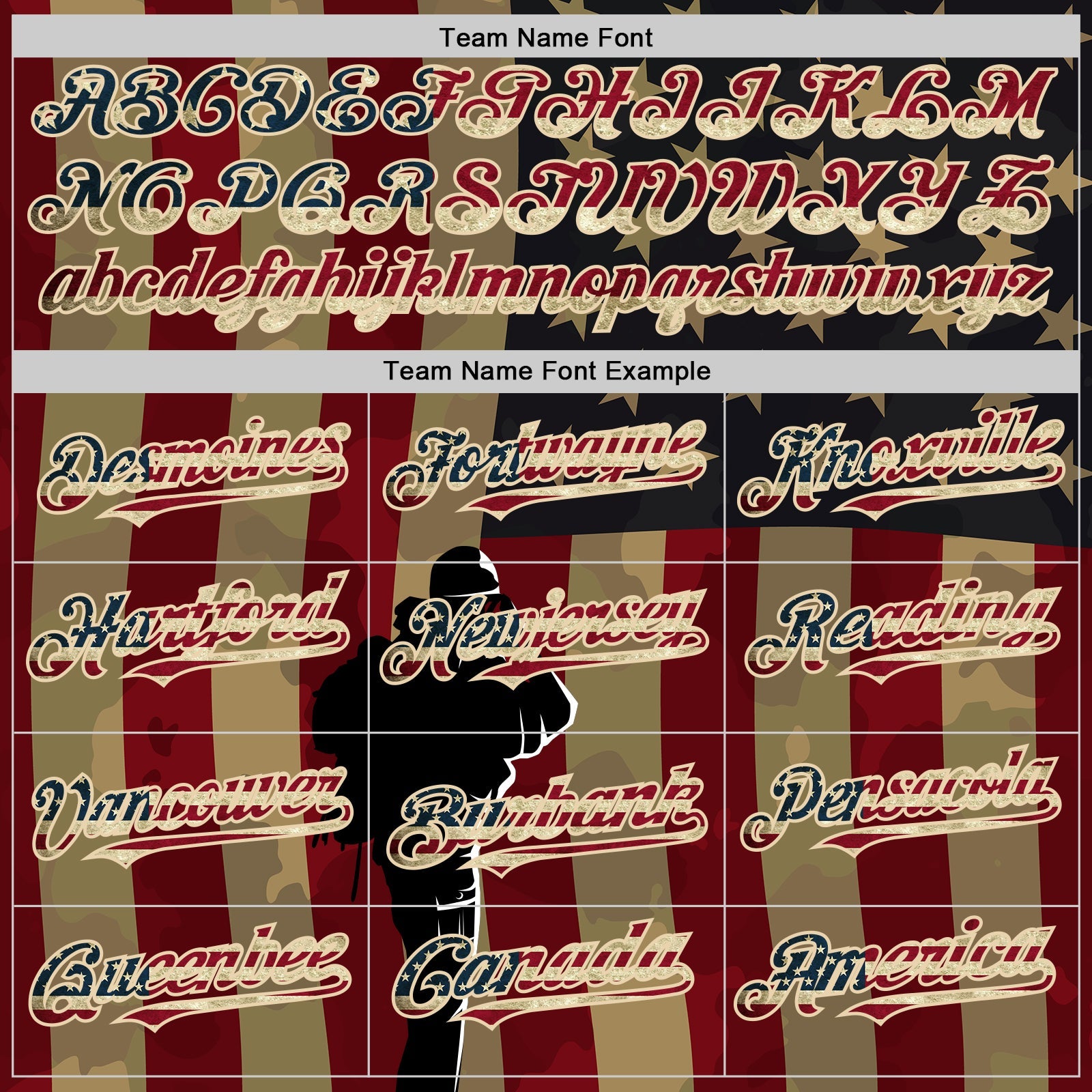 Custom Camo Vintage USA Flag-City Cream 3D American Flag Military Army Authentic Salute To Service Baseball Jersey view 4