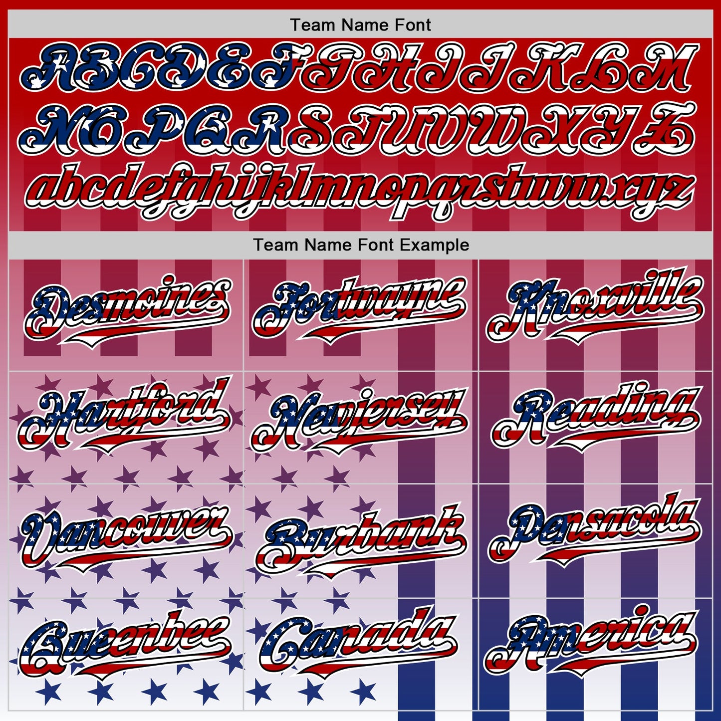 Custom Red USA Flag Royal Black-White 3D Gradient American Flag Authentic Baseball Jersey view 4