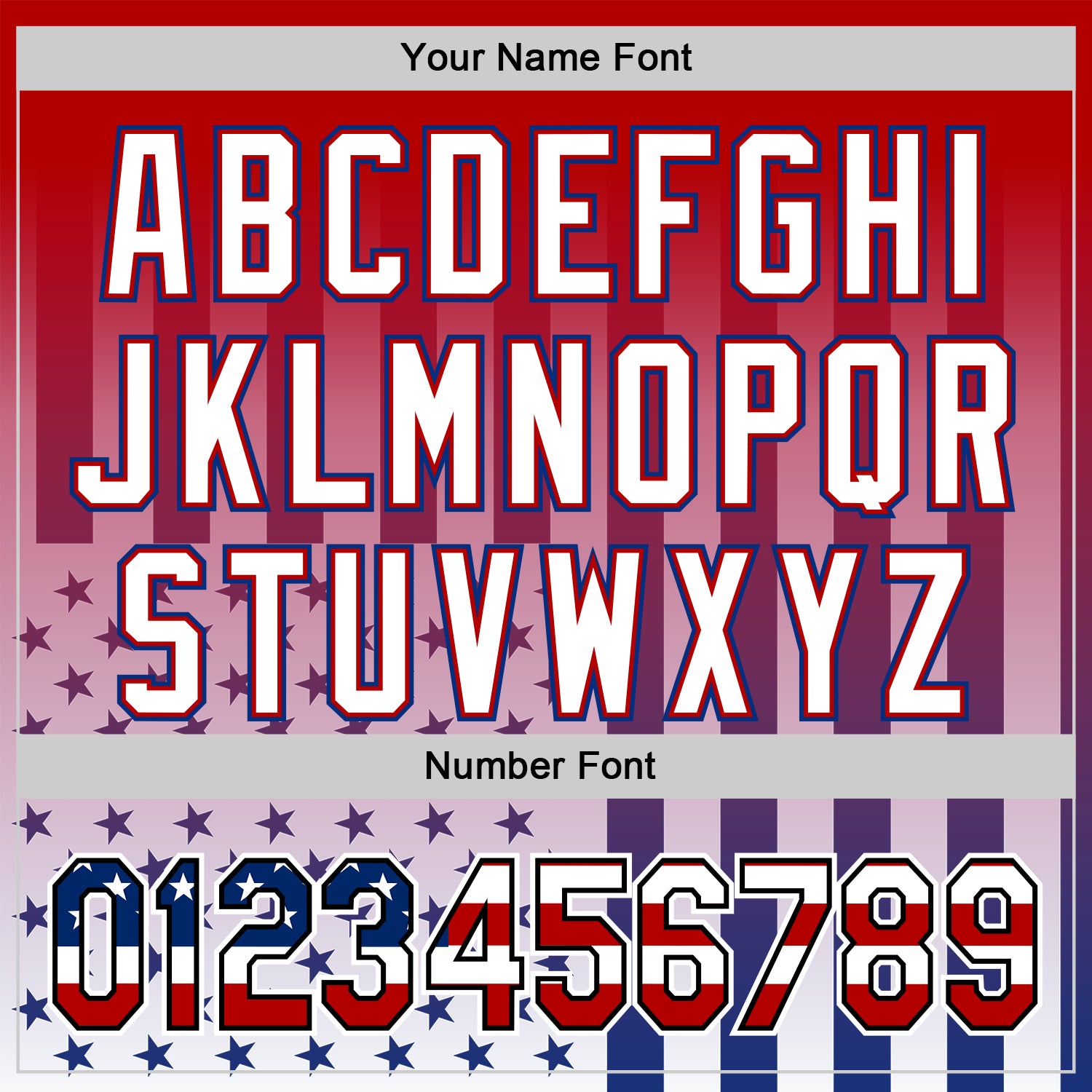 Custom Red USA Flag Royal Black-White 3D Gradient American Flag Authentic Baseball Jersey view 5