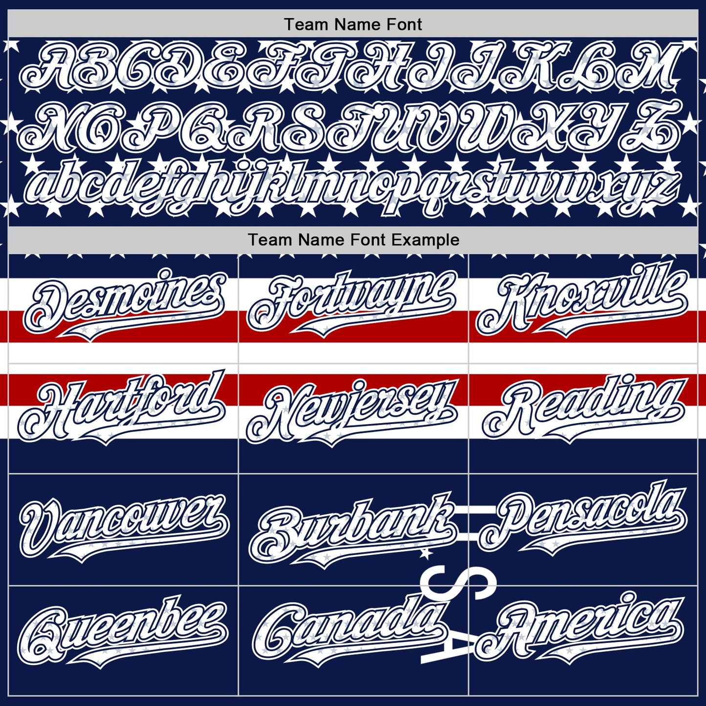 Custom Navy Star Red-White 3D American Flag Authentic Baseball Jersey view 4